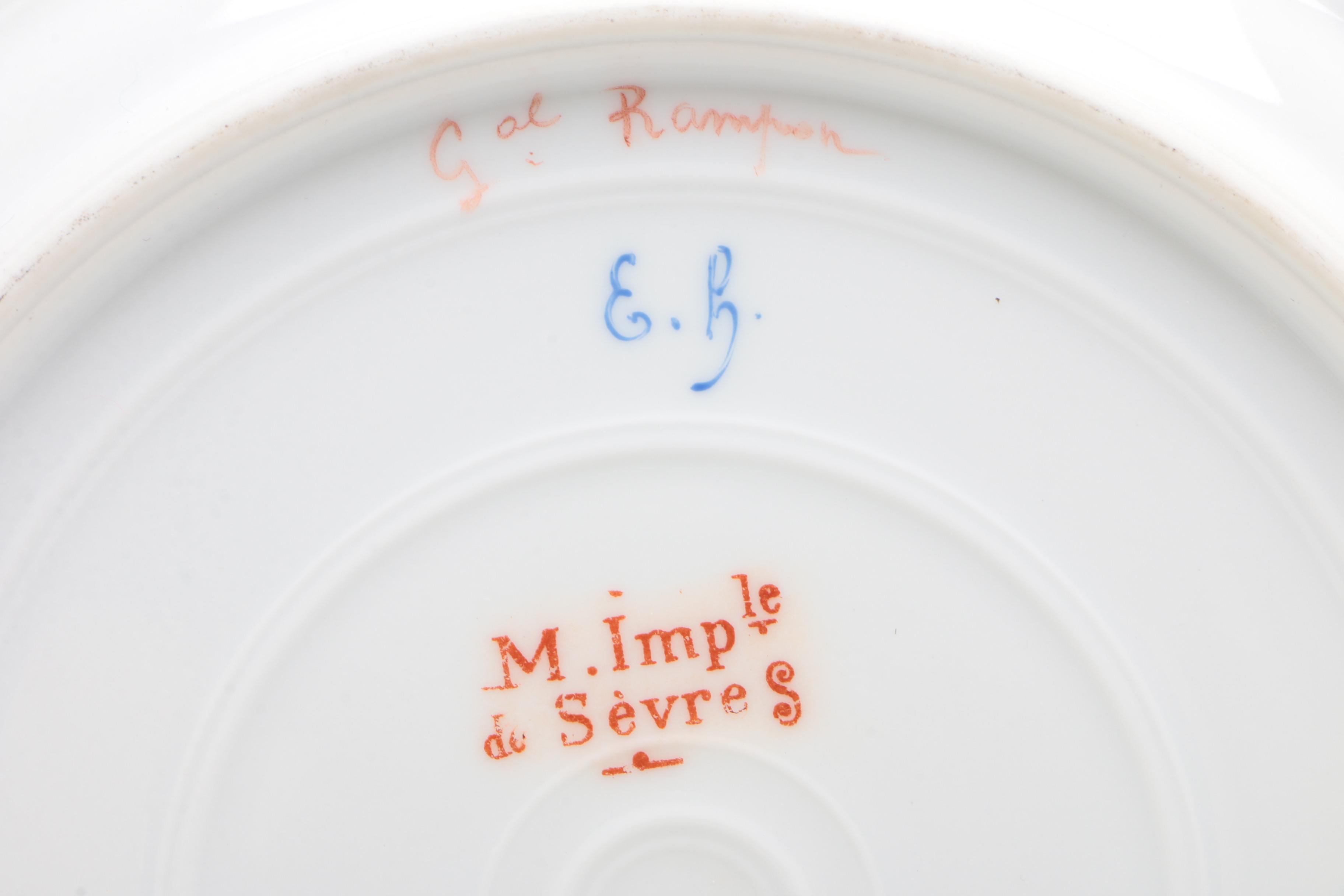 Sèvres Napoleonic Hand-Painted Portrait Plates Painted by D' Humbert, 1804-1809