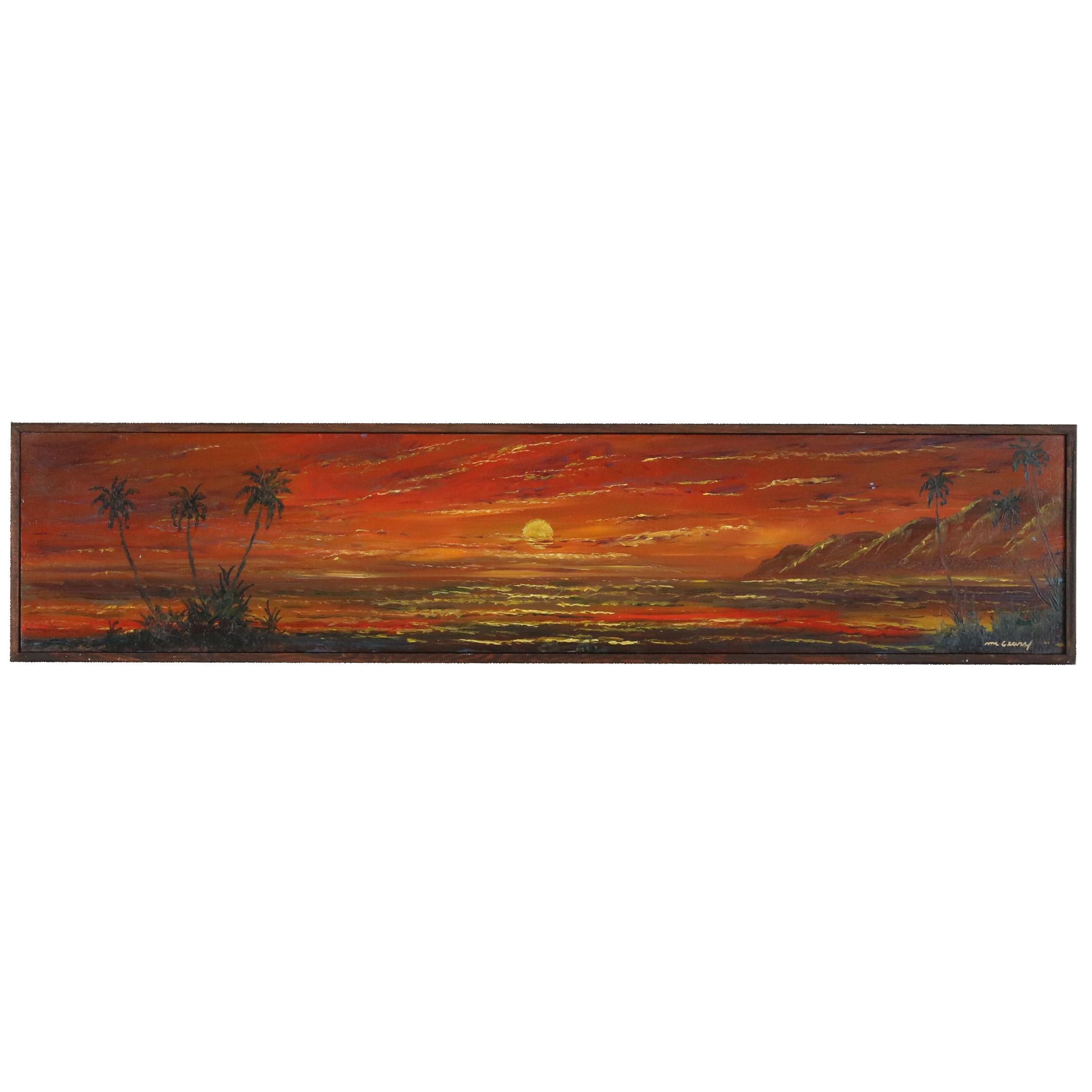 Dennis McGeary Oil Painting of Hawaiian Sunset Seascape