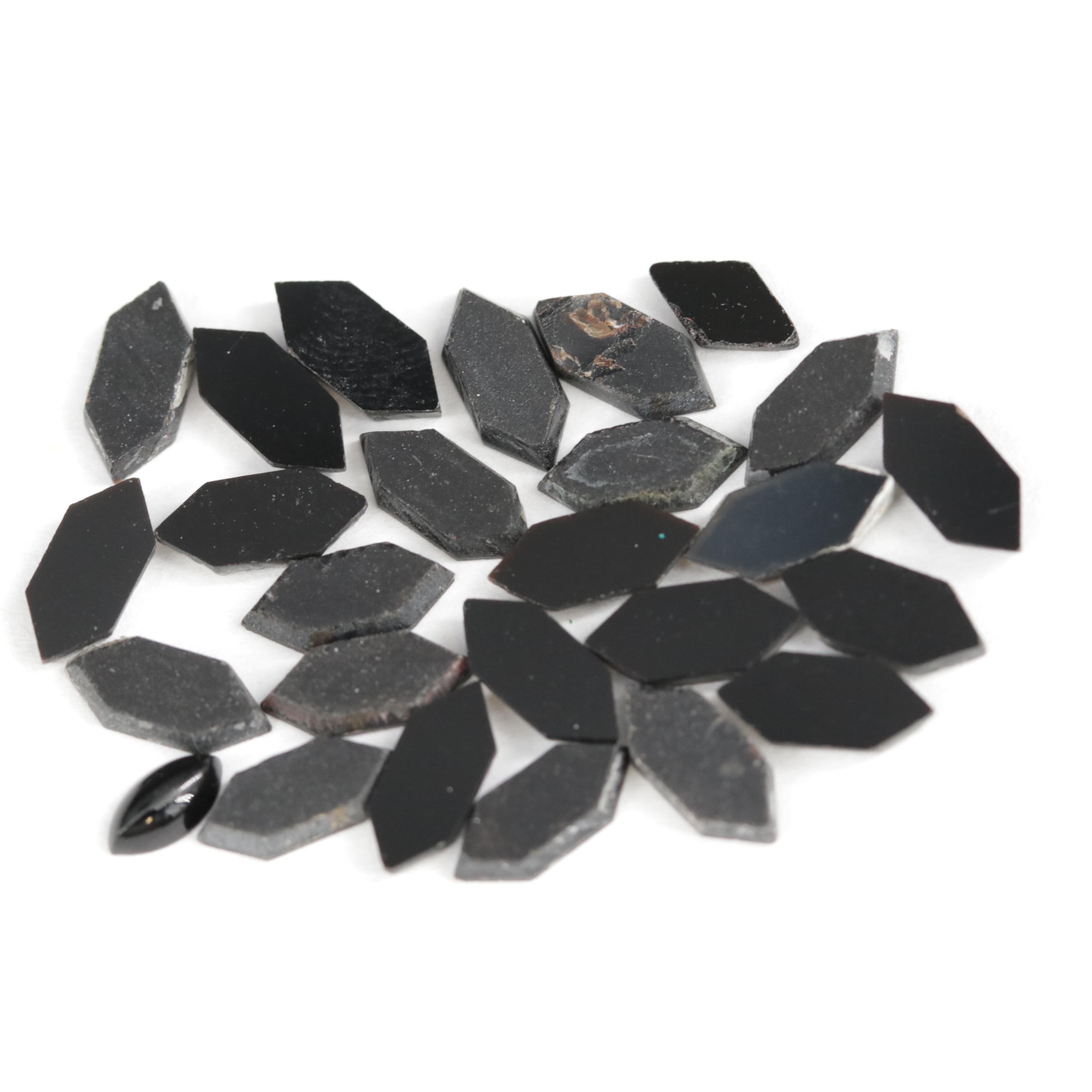 Loose 42.45 CTW Black Onyx and Black Coral