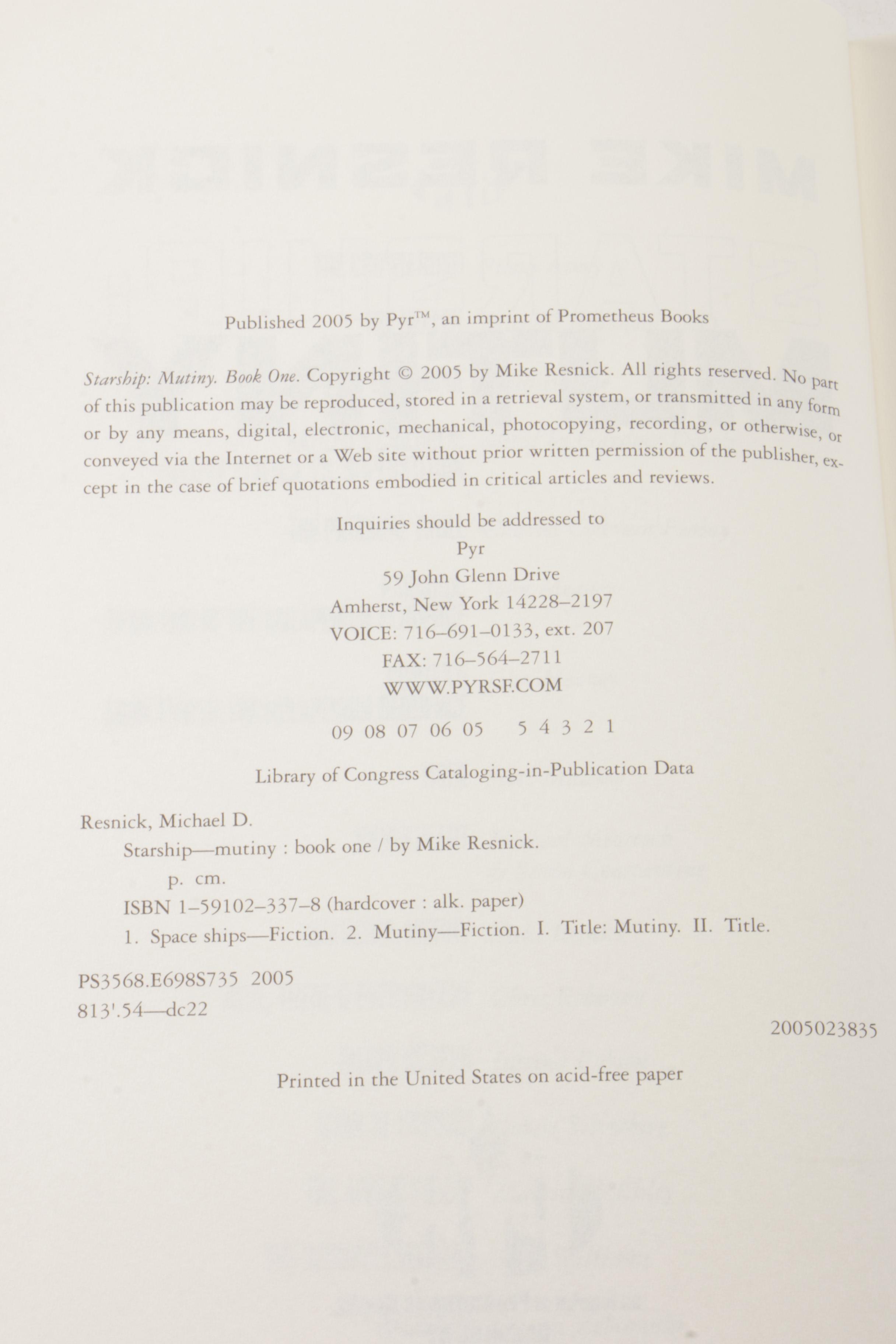 Complete First Edition "Starship" Series by Mike Resnick, 2005–2009