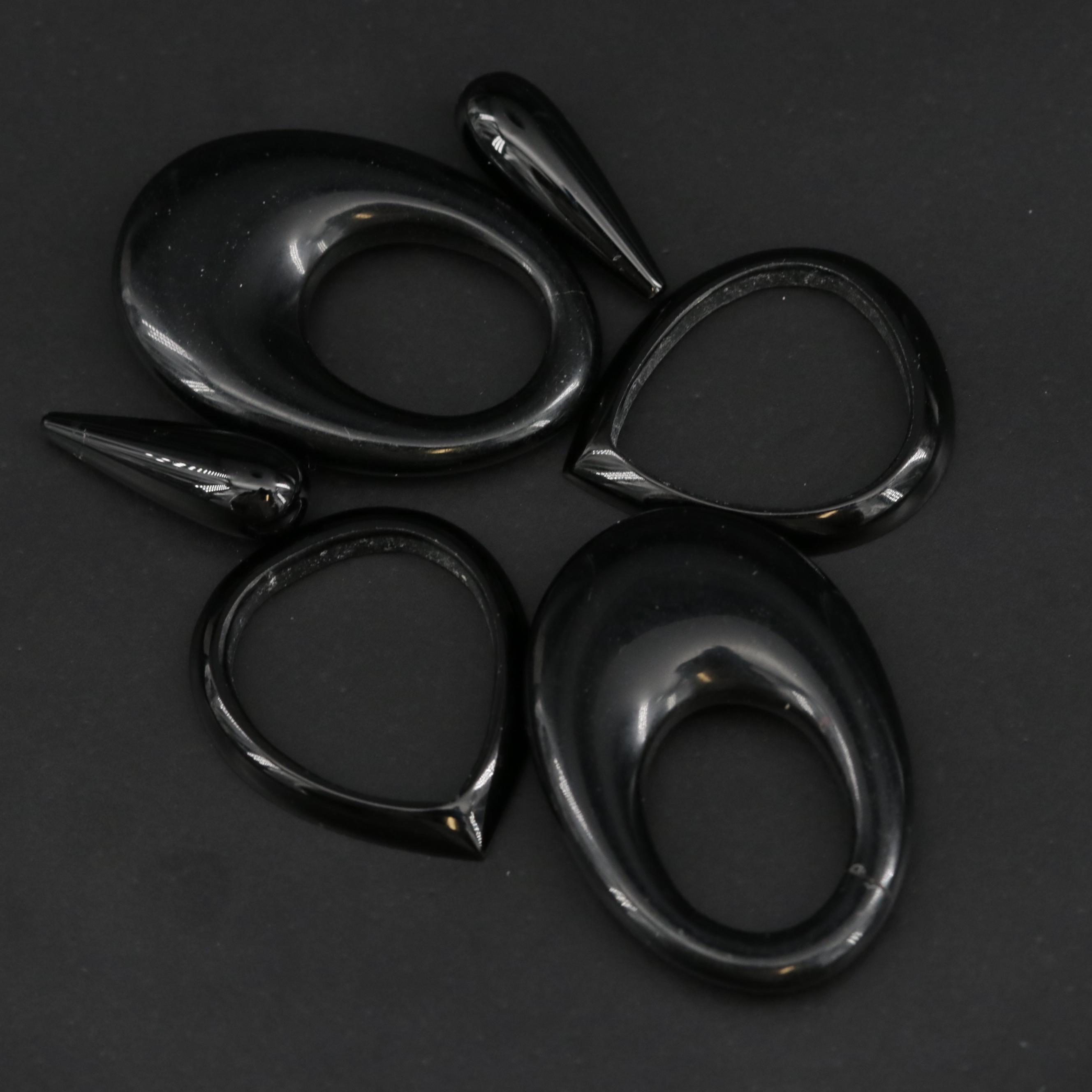 Loose 79.95 CTW Glass and Black Onyx