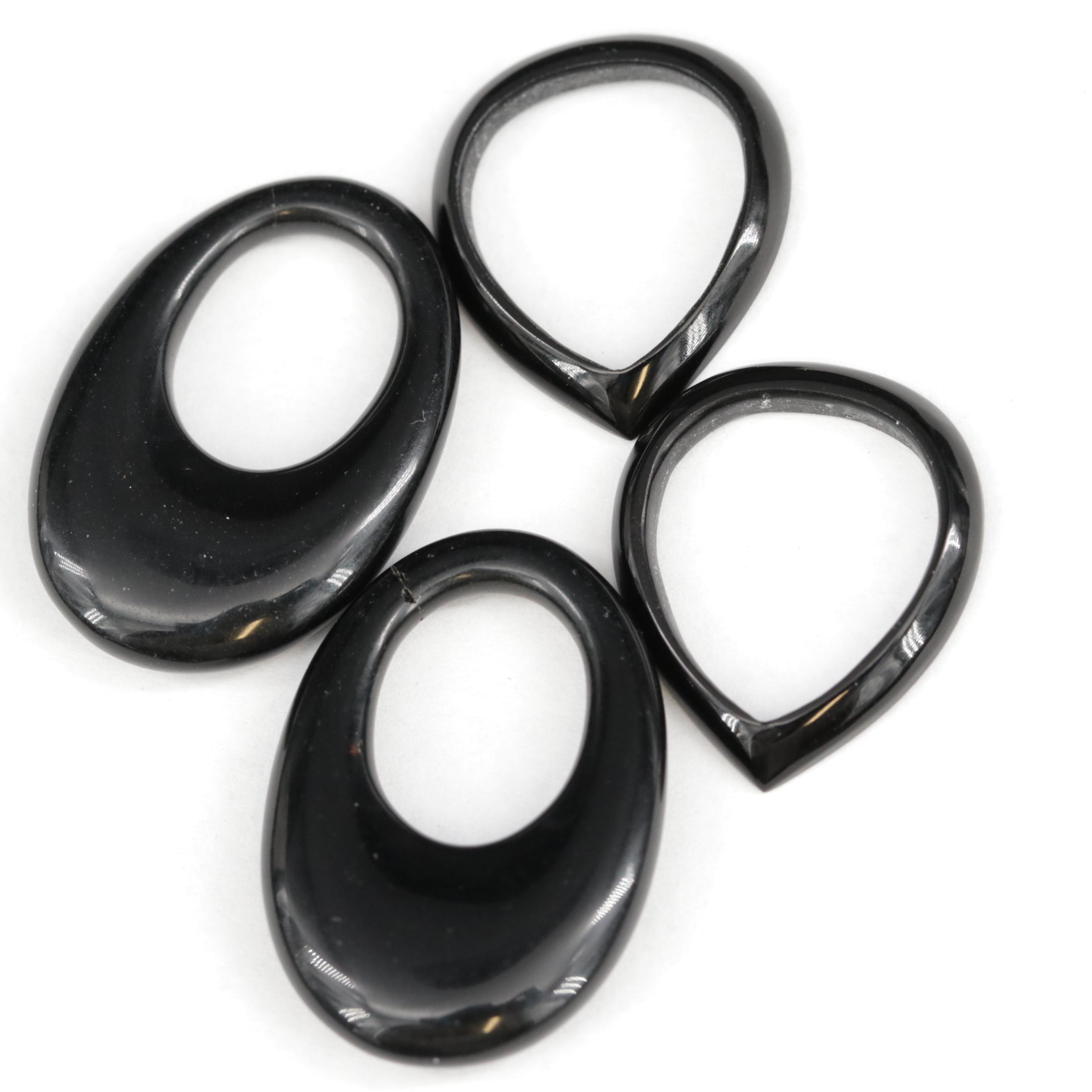 Loose 79.95 CTW Glass and Black Onyx