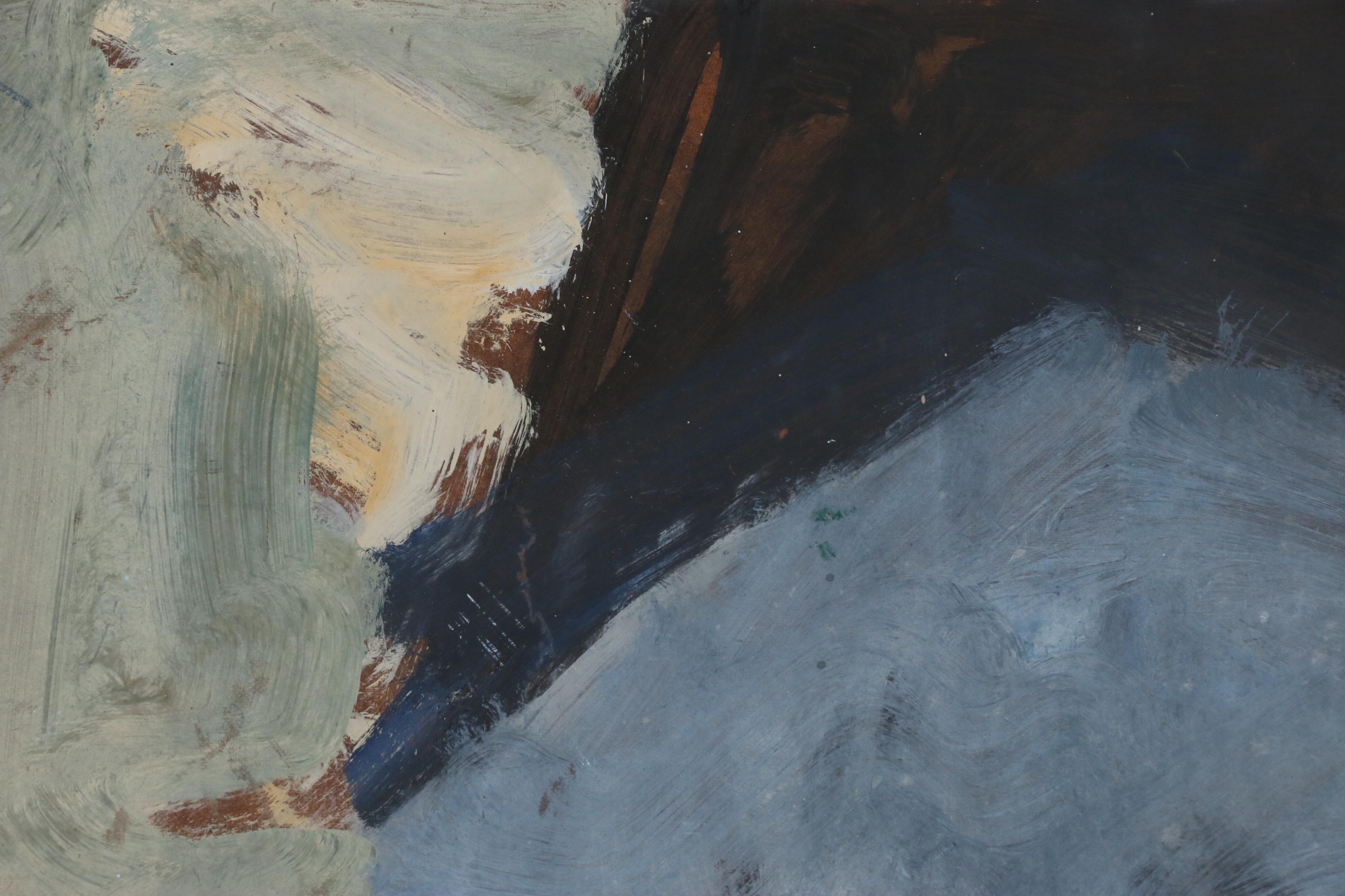 Robert W. Hasselhoff Abstract Portrait Oil Painting "Benedict", 20th Century