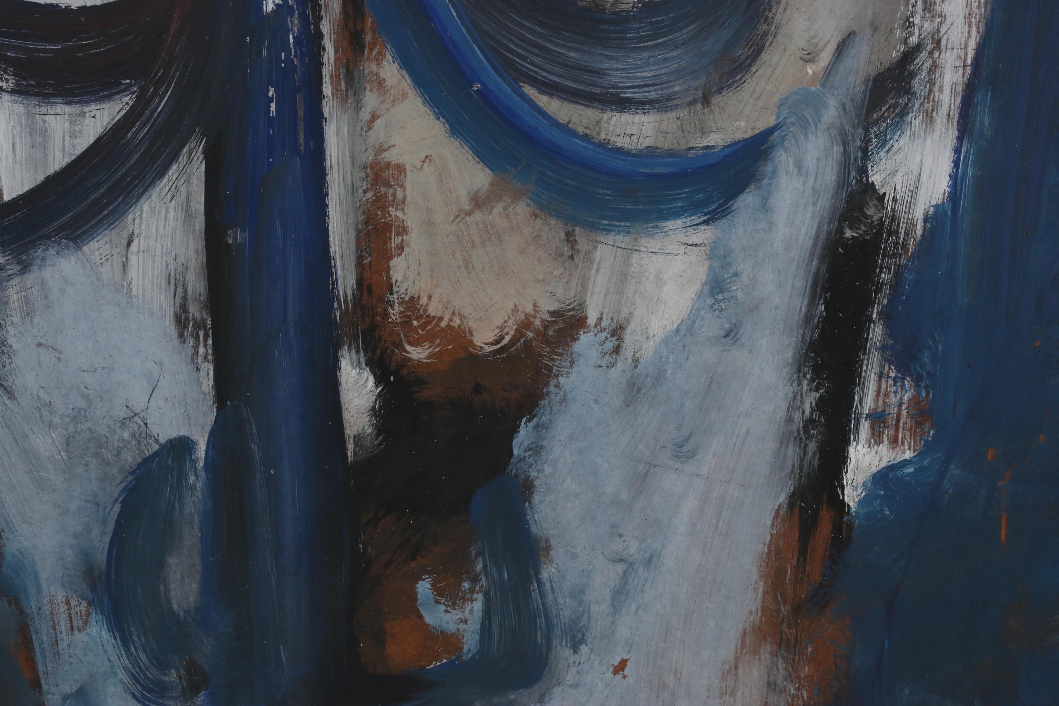 Robert W. Hasselhoff Abstract Portrait Oil Painting "Benedict", 20th Century