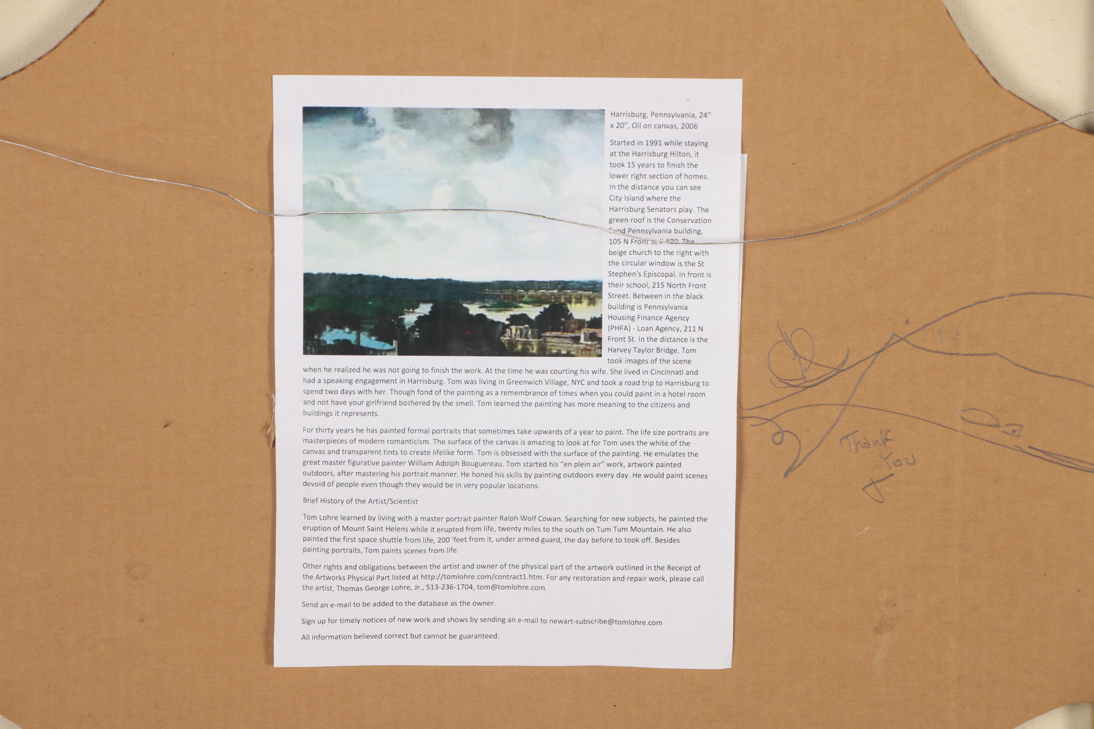 Tom Lohre Oil Painting "Harrisburg, Pennsylvania", 1991-2006