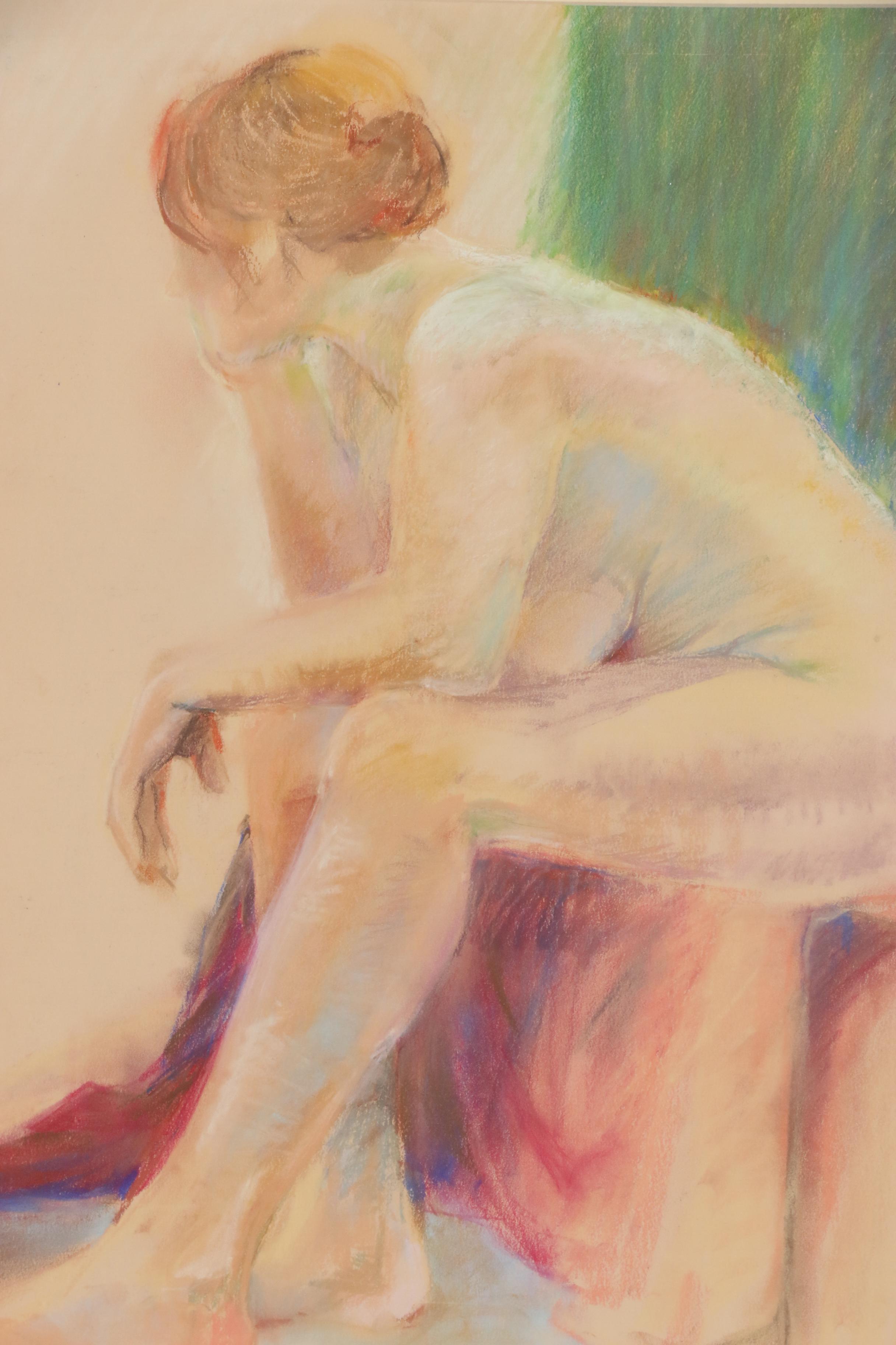 Joan Rothel Pastel Female Nude, Late 20th to Early 21st Century
