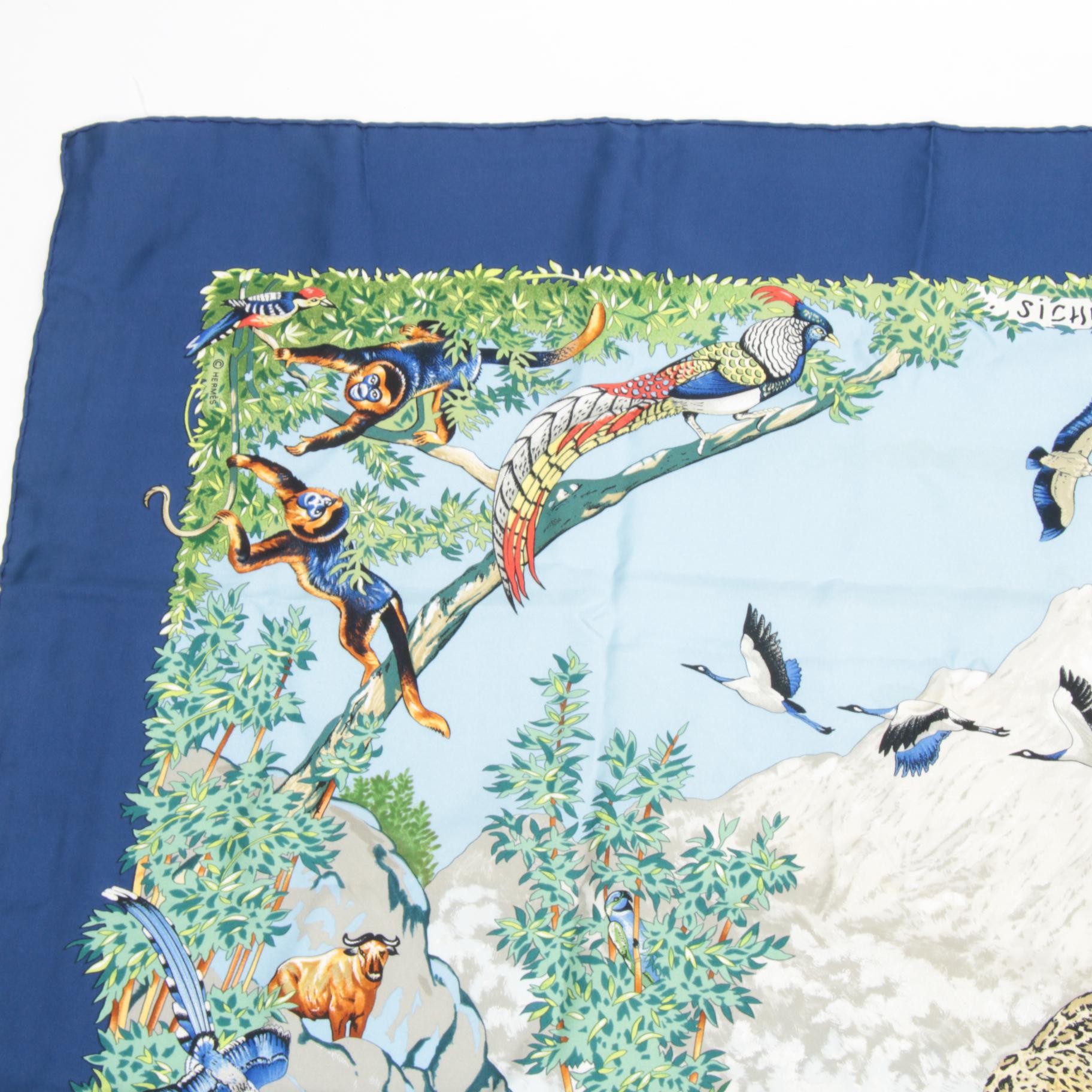 Hermès "Sichuan" Silk Scarf Designed by Robert Dallet