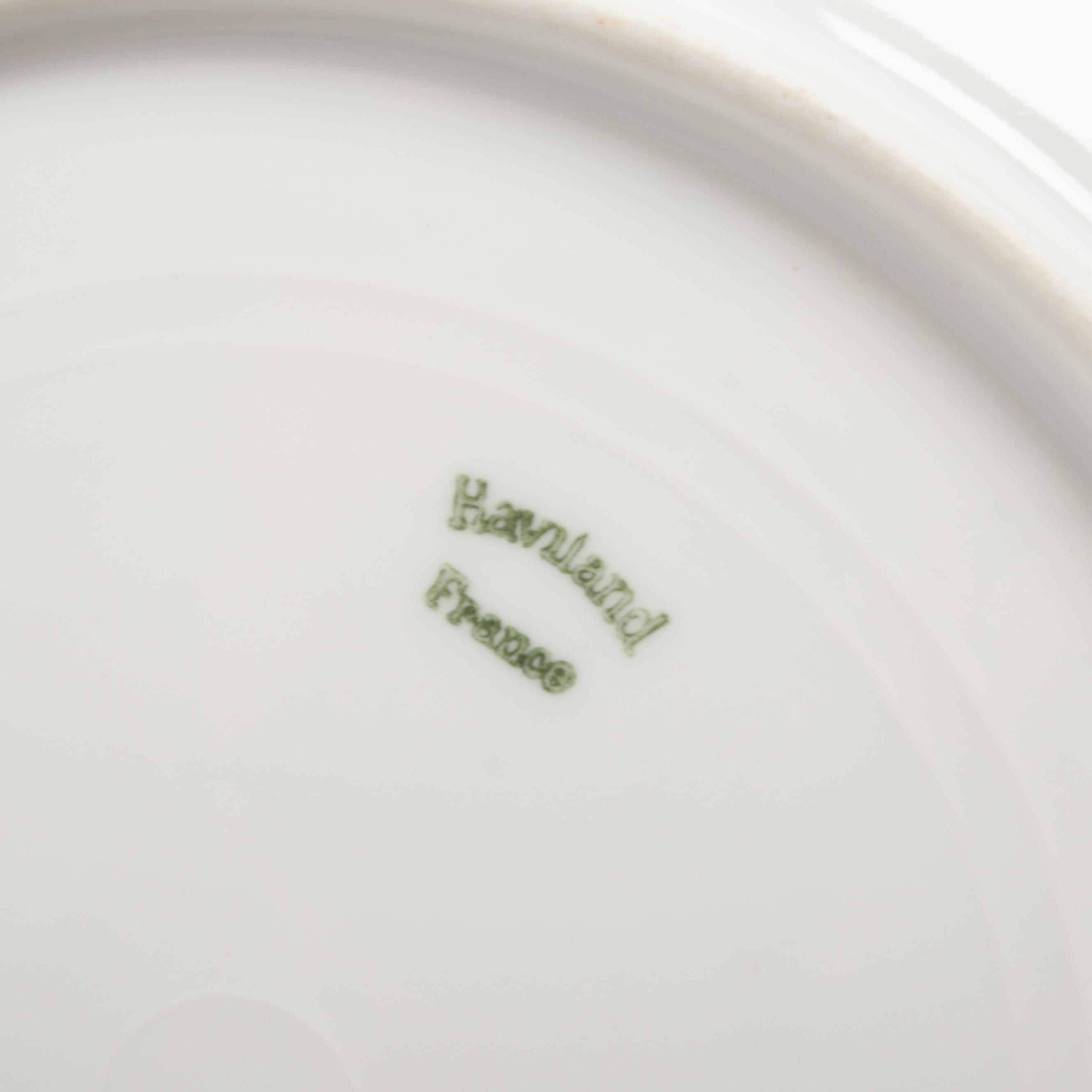 European Hand-Painted Porcelain Table Accessories, Antique