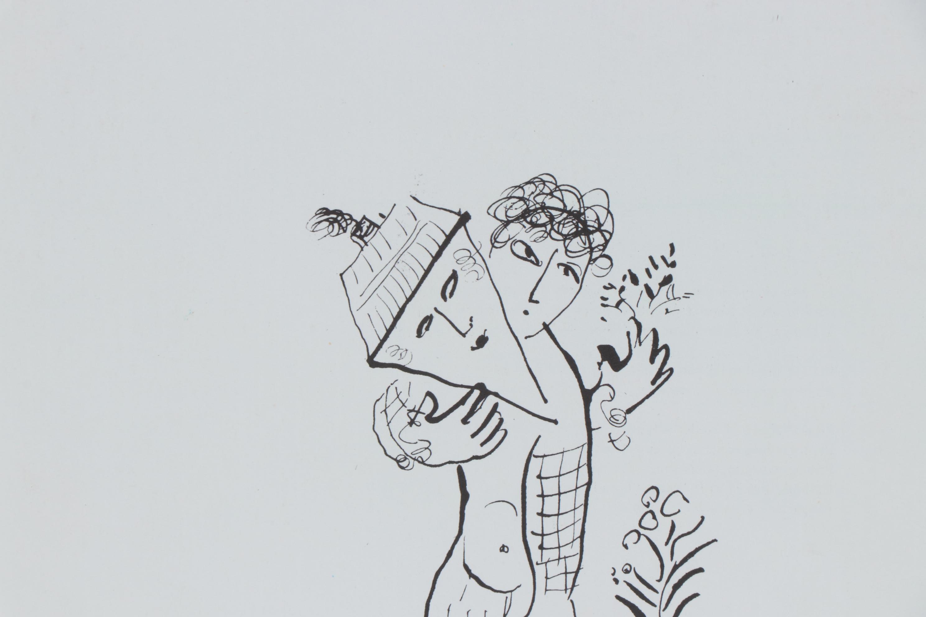 Marc Chagall Lithograph "The Acrobat" for "Derrière le Miroir", 1979