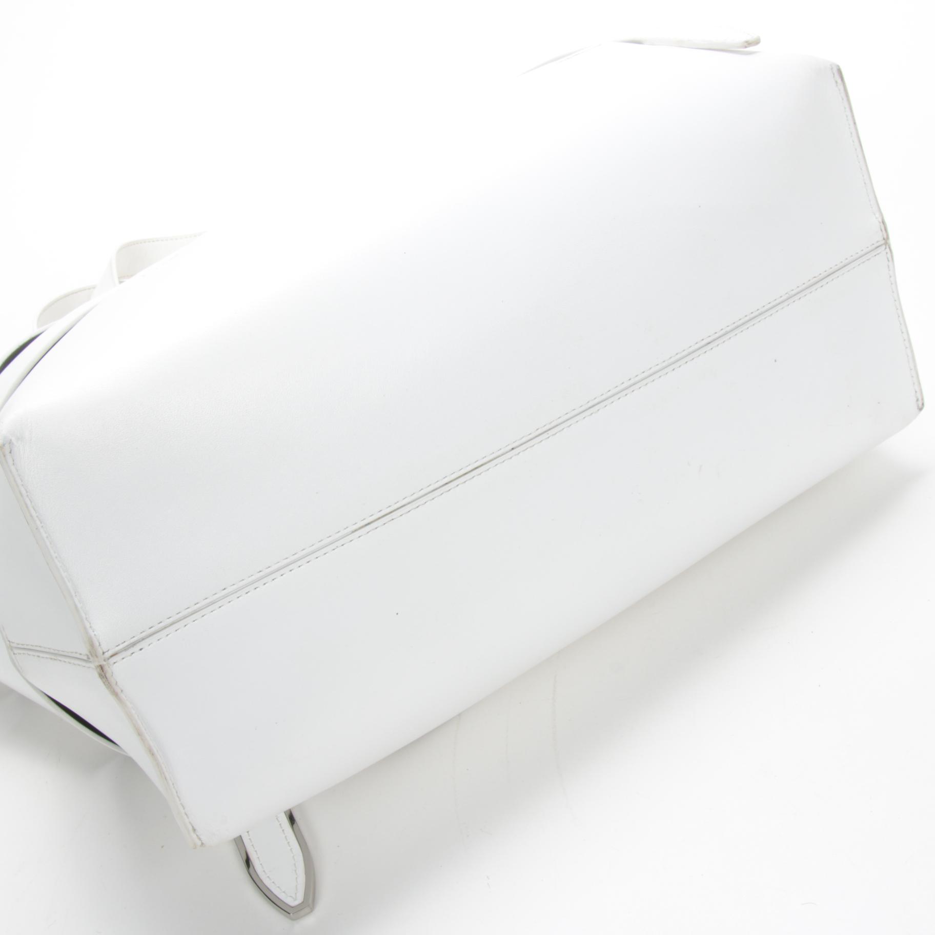 Rebecca Minkoff Cage Stella White Leather Tote Bag