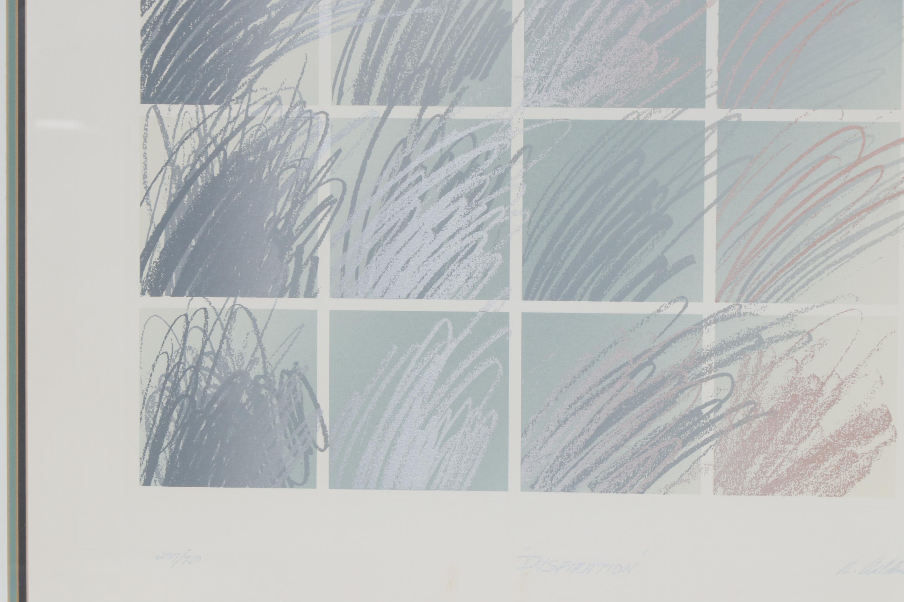 Roberta Adkins Embossed Lithograph "Inspiration"