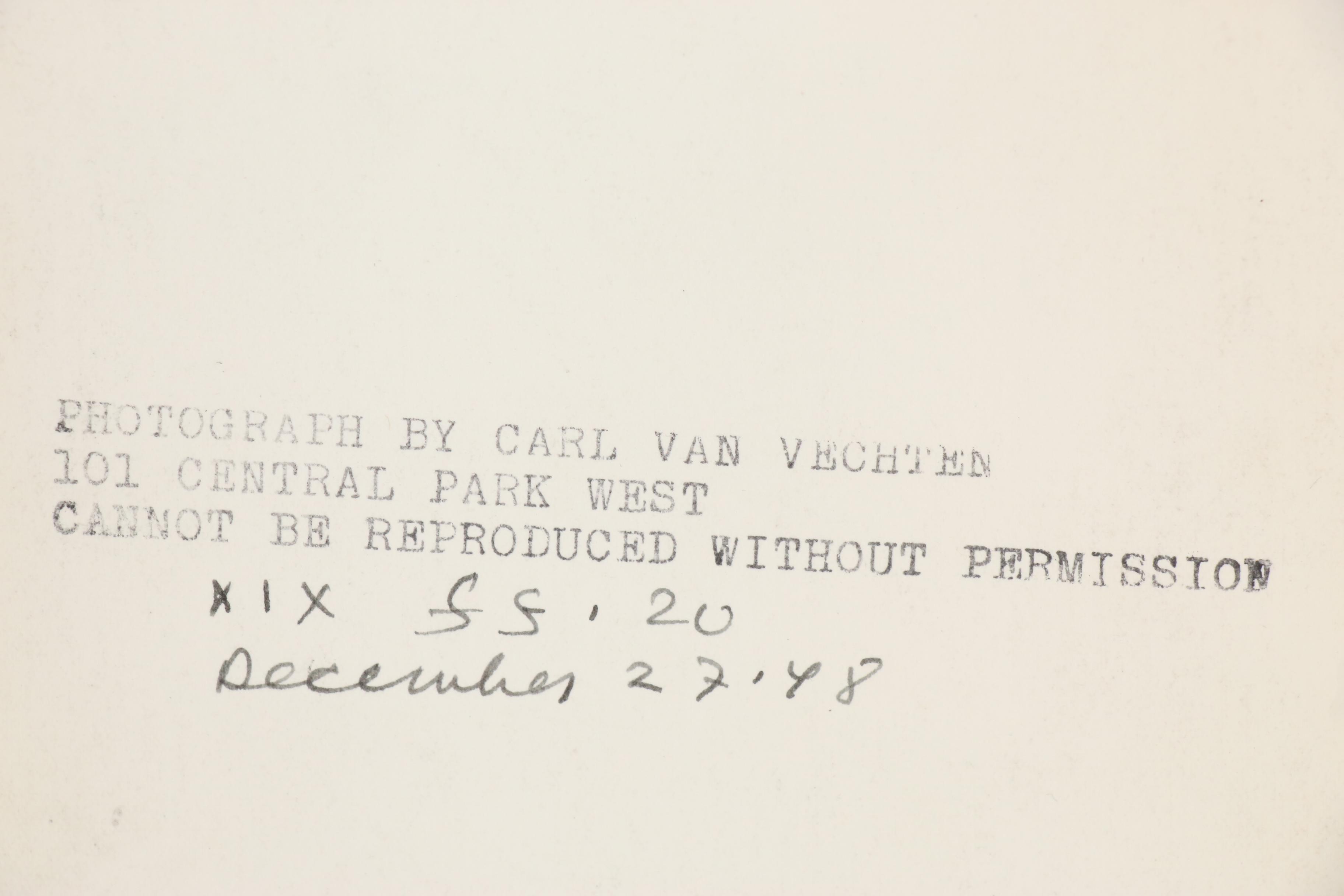 Carl Van Vechten Silver Gelatin Portrait Photograph of Marlon Brando, 1948