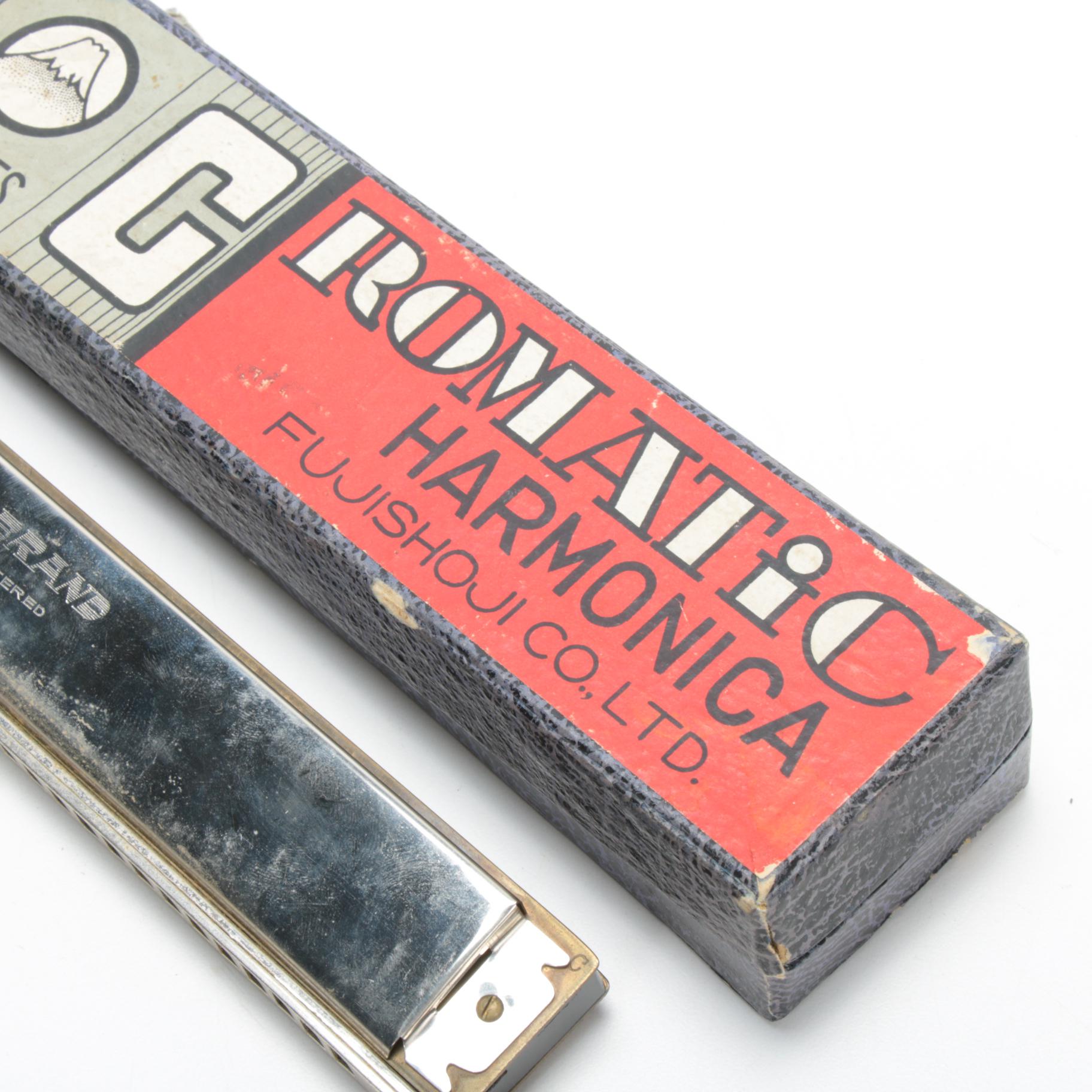 Piano Brand Chromatic Harmonica, Vintage