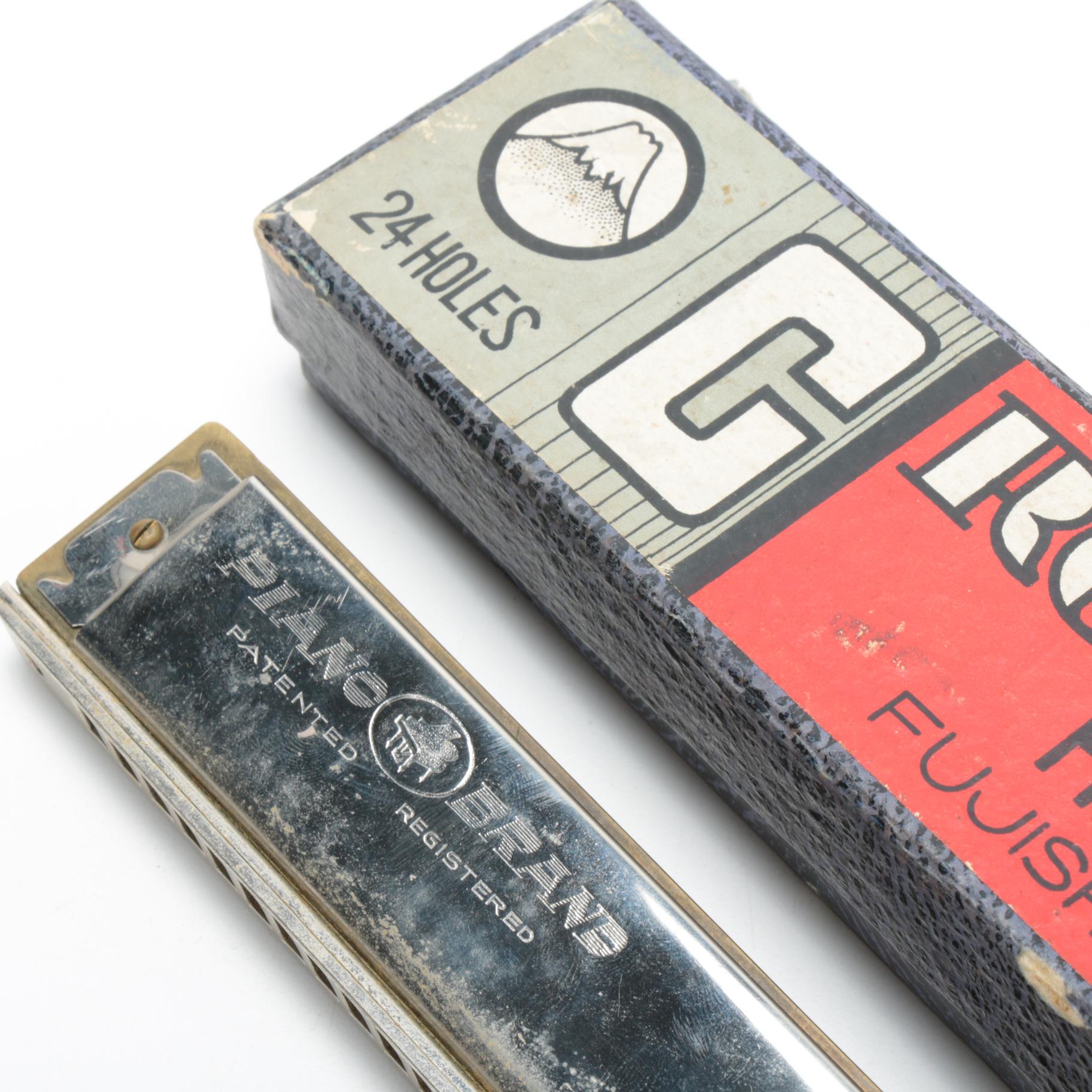 Piano Brand Chromatic Harmonica, Vintage