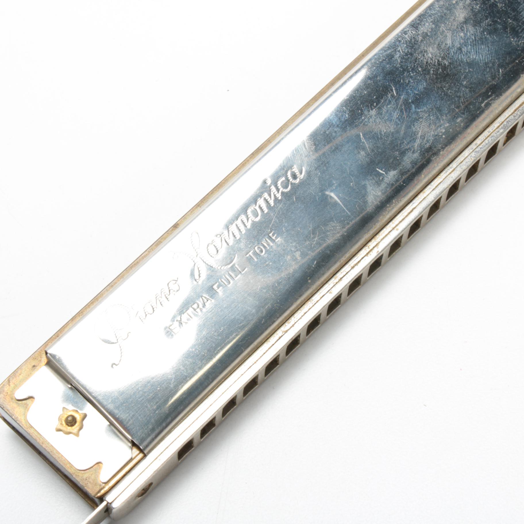 Piano Brand Chromatic Harmonica, Vintage