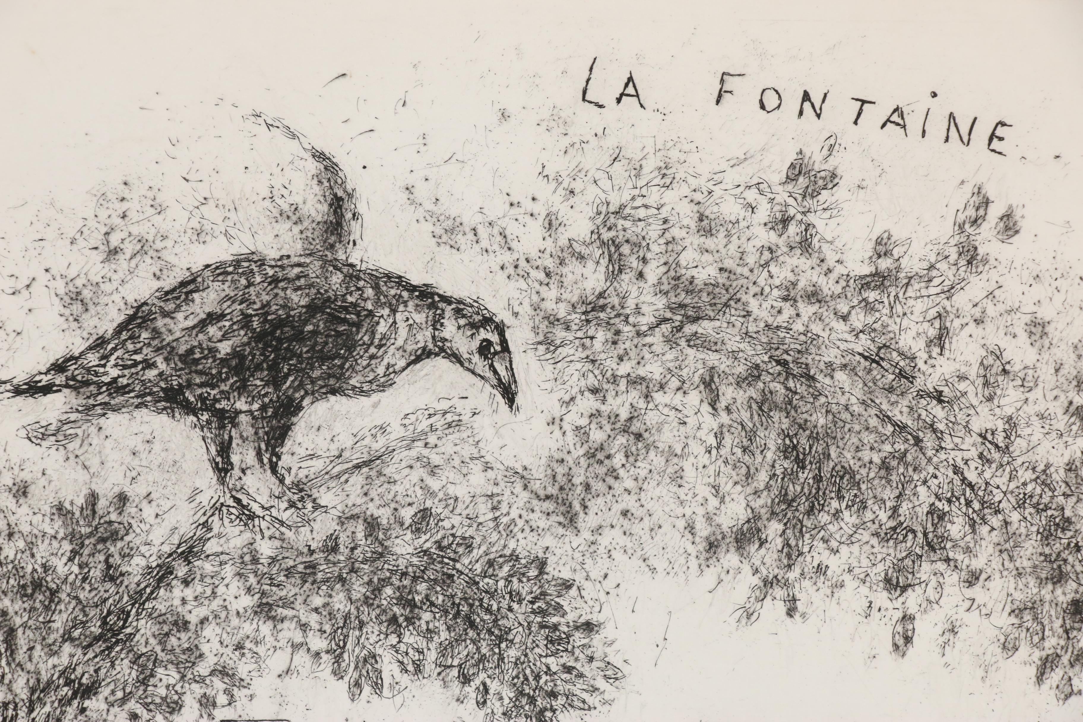 Marc Chagall Signed "Fables" by Jean de La Fontaine with Cover Etchings, 1952