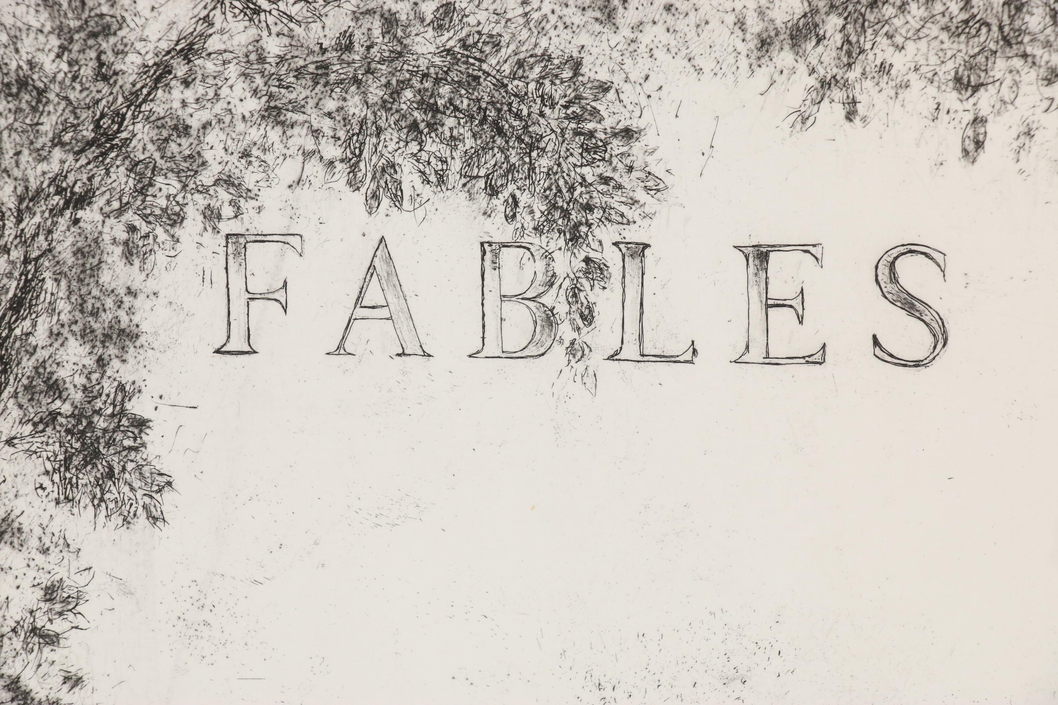 Marc Chagall Signed "Fables" by Jean de La Fontaine with Cover Etchings, 1952