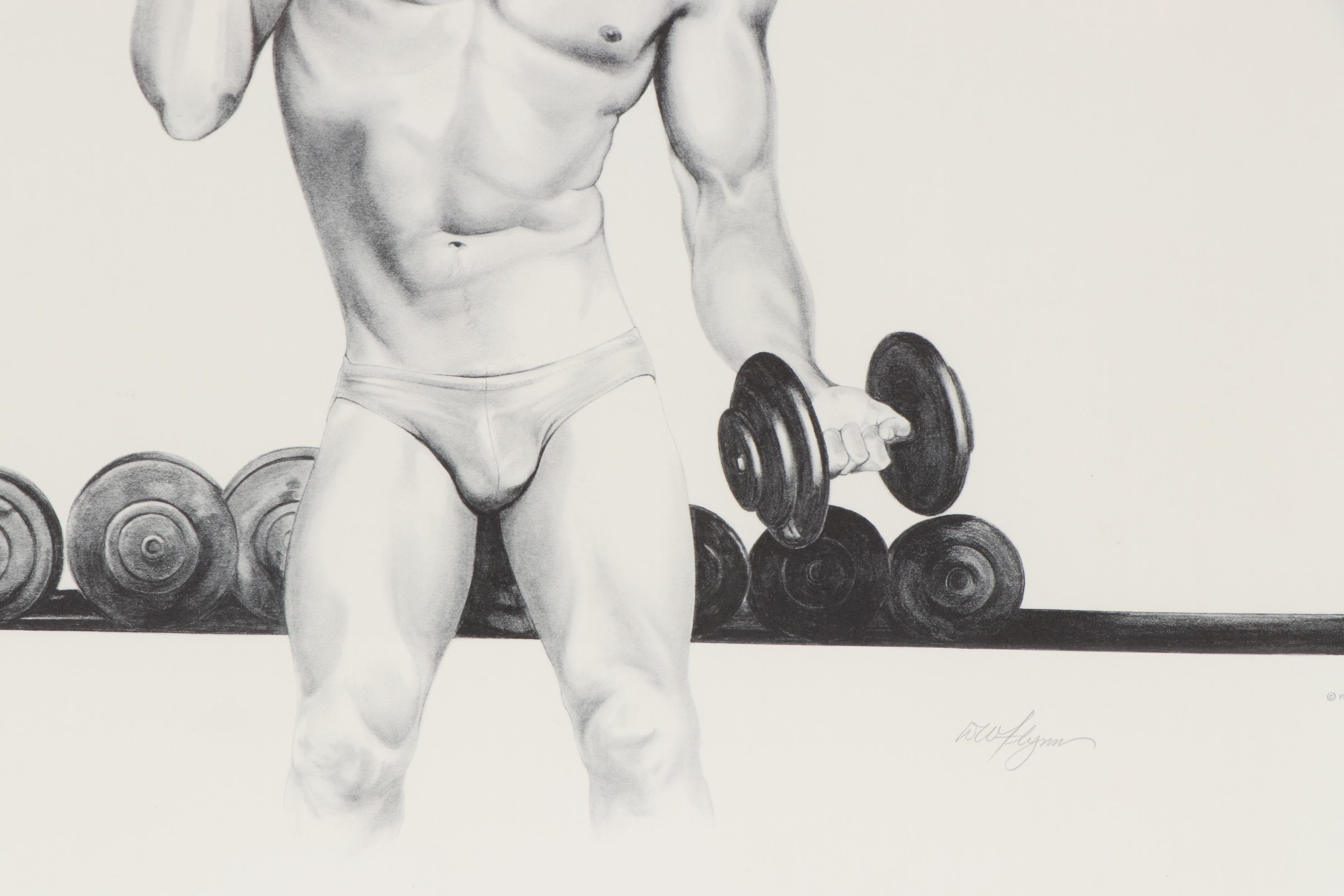 Lithograph of Bodybuilder, 1979