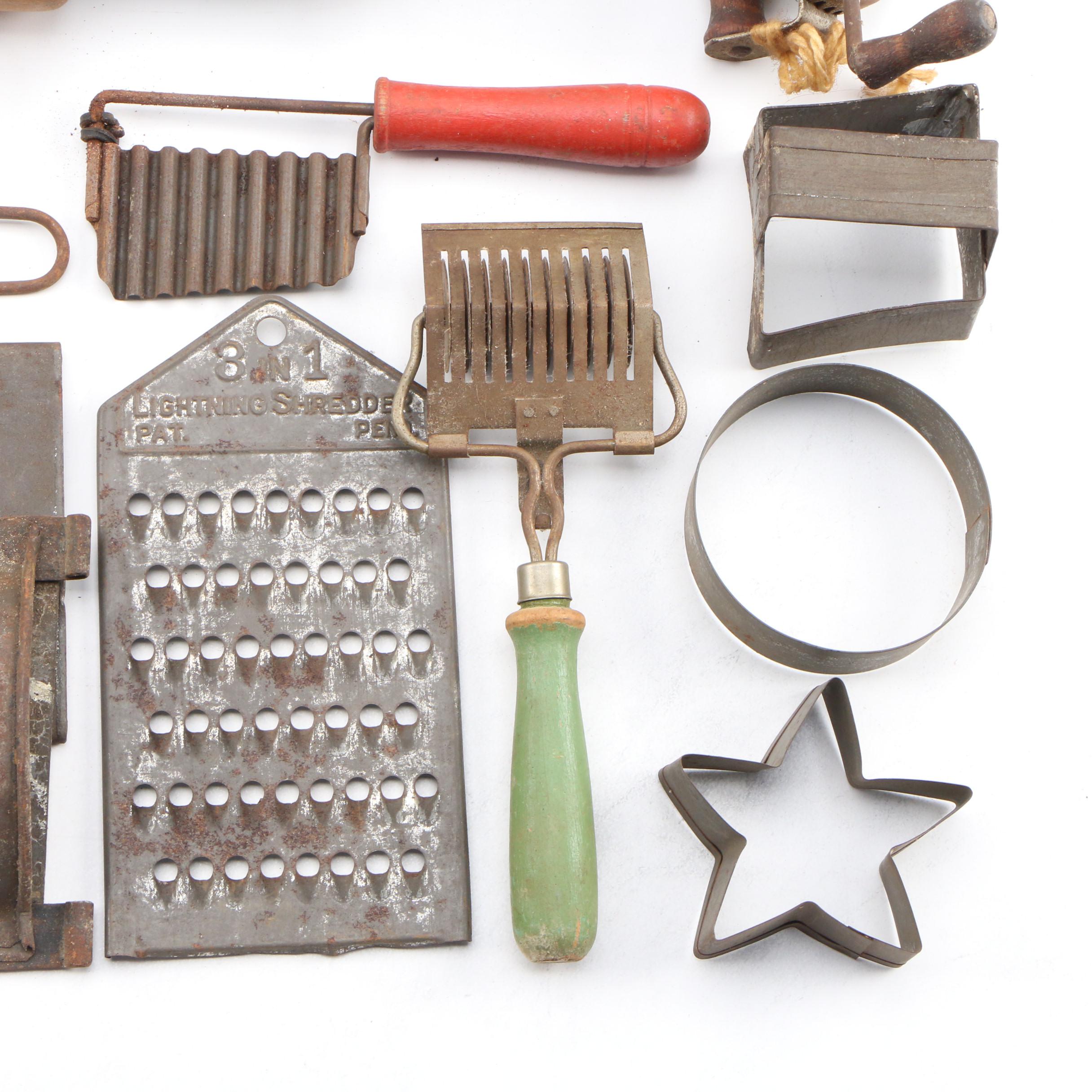 Cast Iron Baking Molds, Rolling Pins and Other Kitchen Items