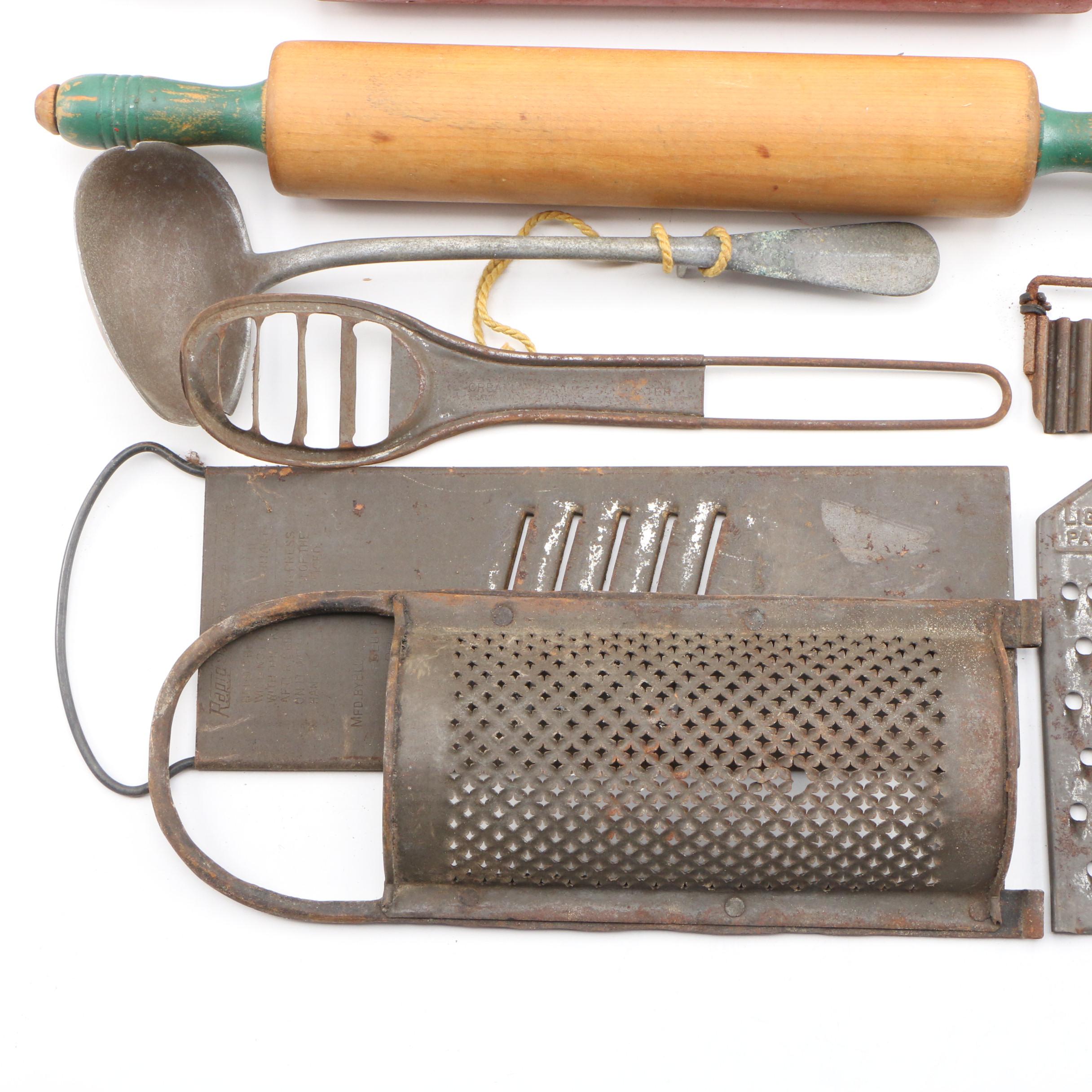 Cast Iron Baking Molds, Rolling Pins and Other Kitchen Items