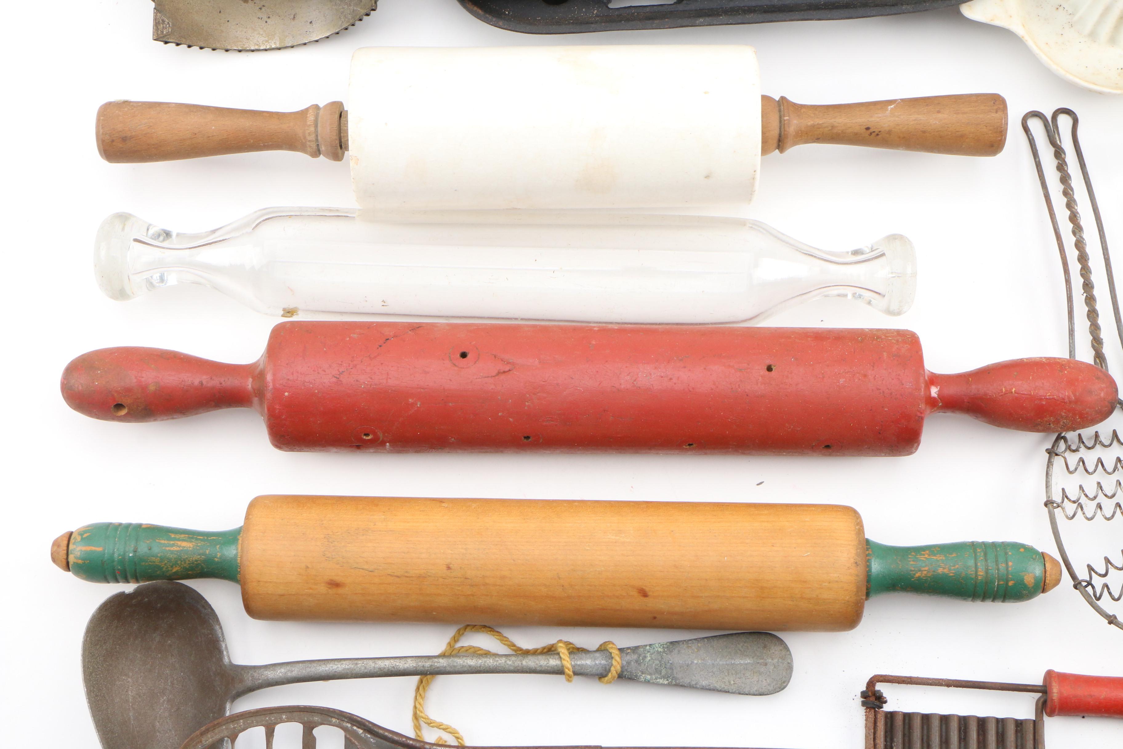 Cast Iron Baking Molds, Rolling Pins and Other Kitchen Items