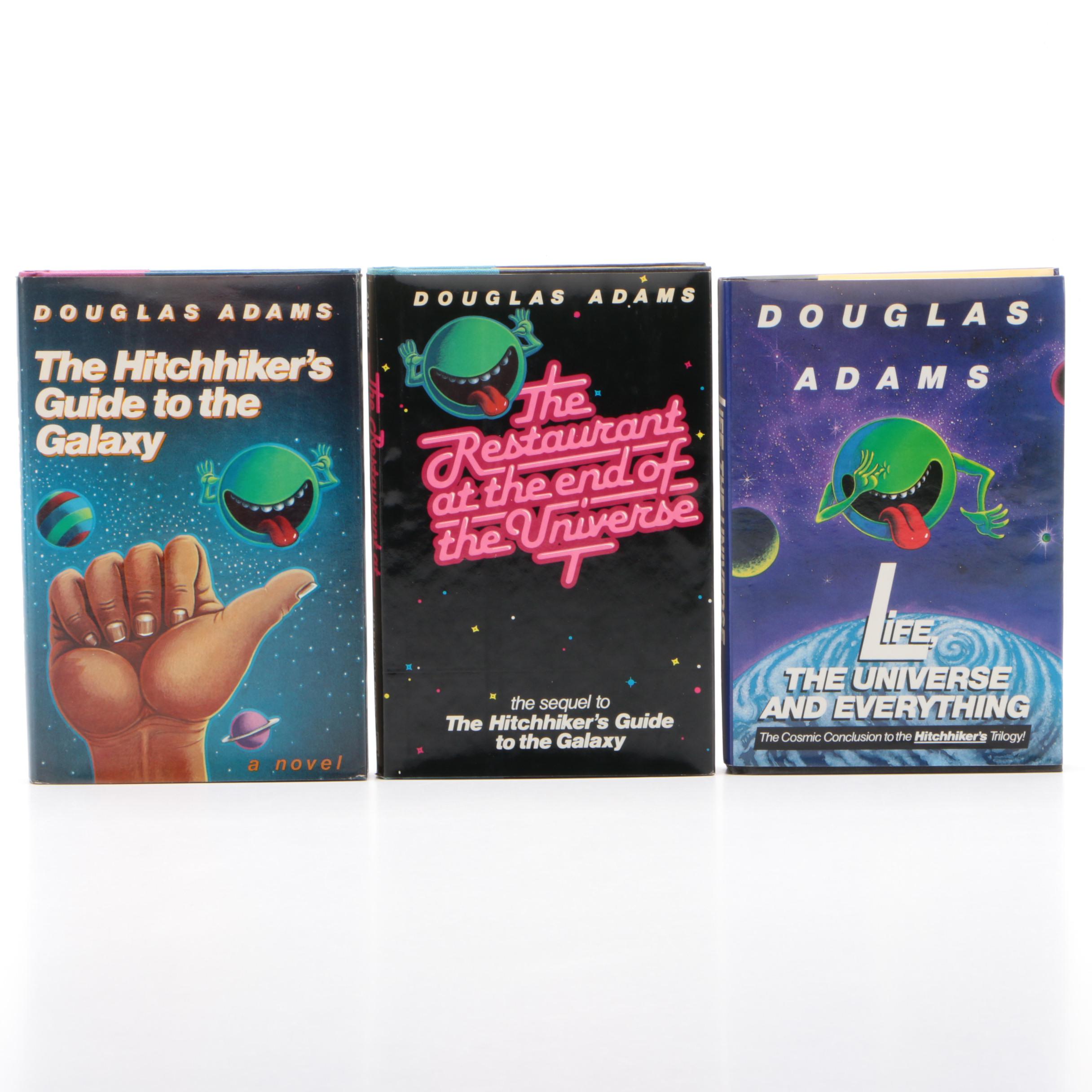 First Edition "The Hitchhiker's Guide to the Galaxy" Trilogy by Douglas Adams
