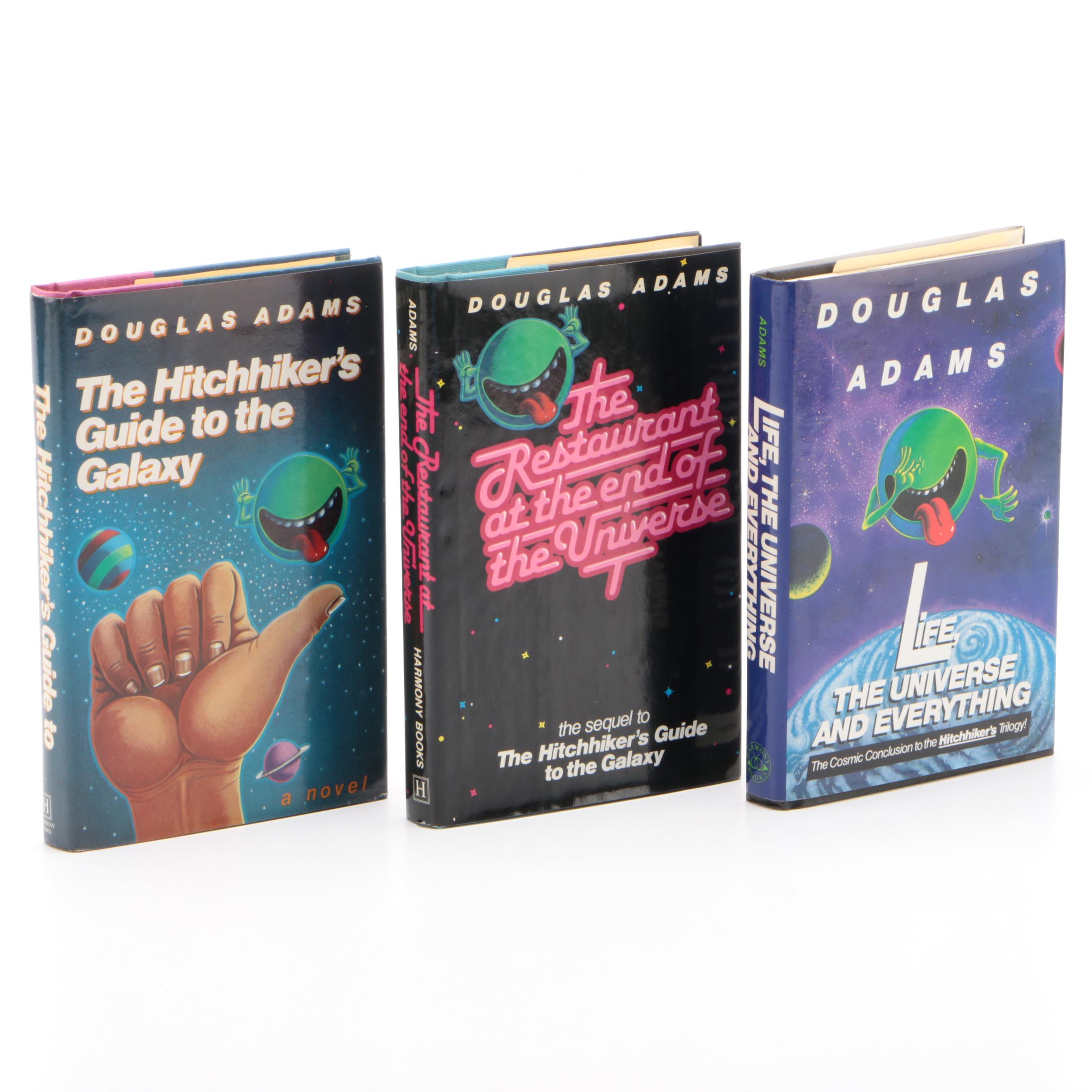 First Edition "The Hitchhiker's Guide to the Galaxy" Trilogy by Douglas Adams