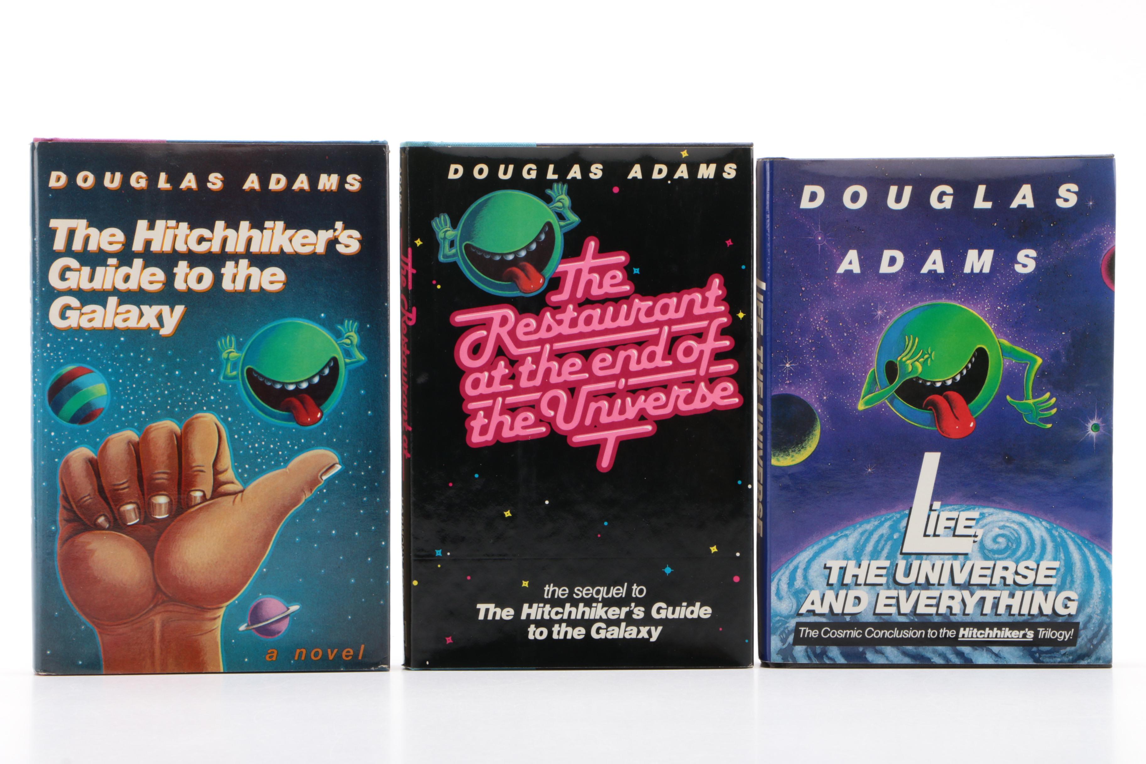 First Edition "The Hitchhiker's Guide to the Galaxy" Trilogy by Douglas Adams