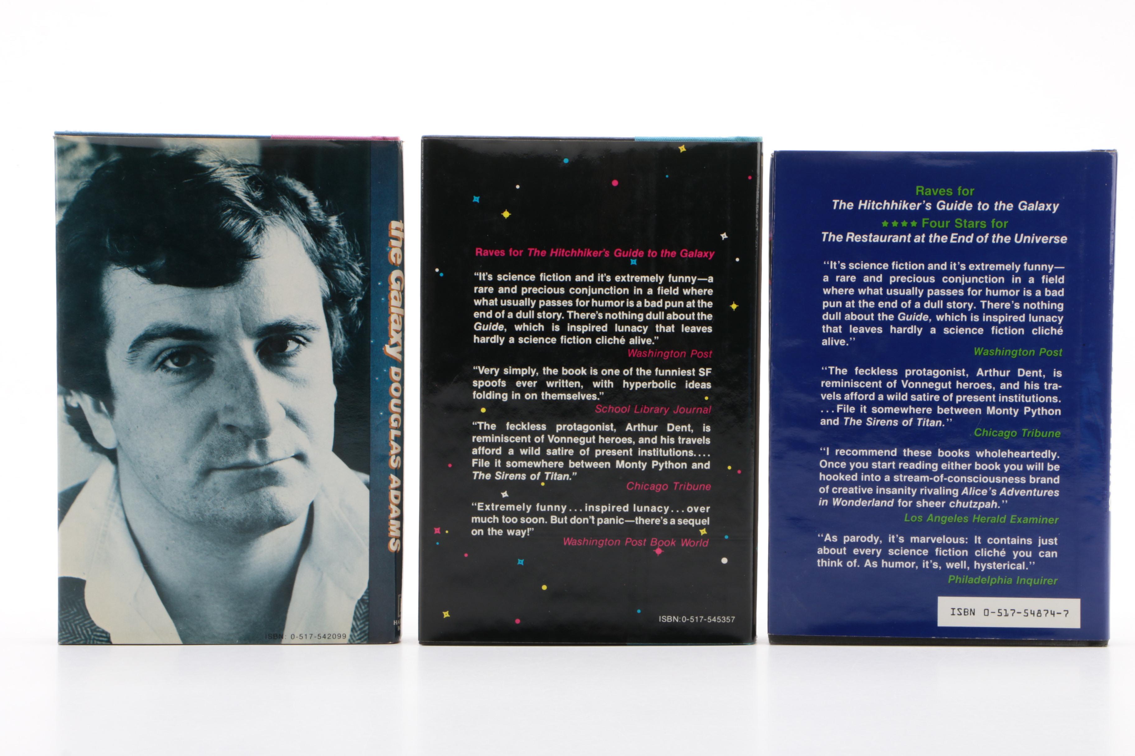 First Edition "The Hitchhiker's Guide to the Galaxy" Trilogy by Douglas Adams