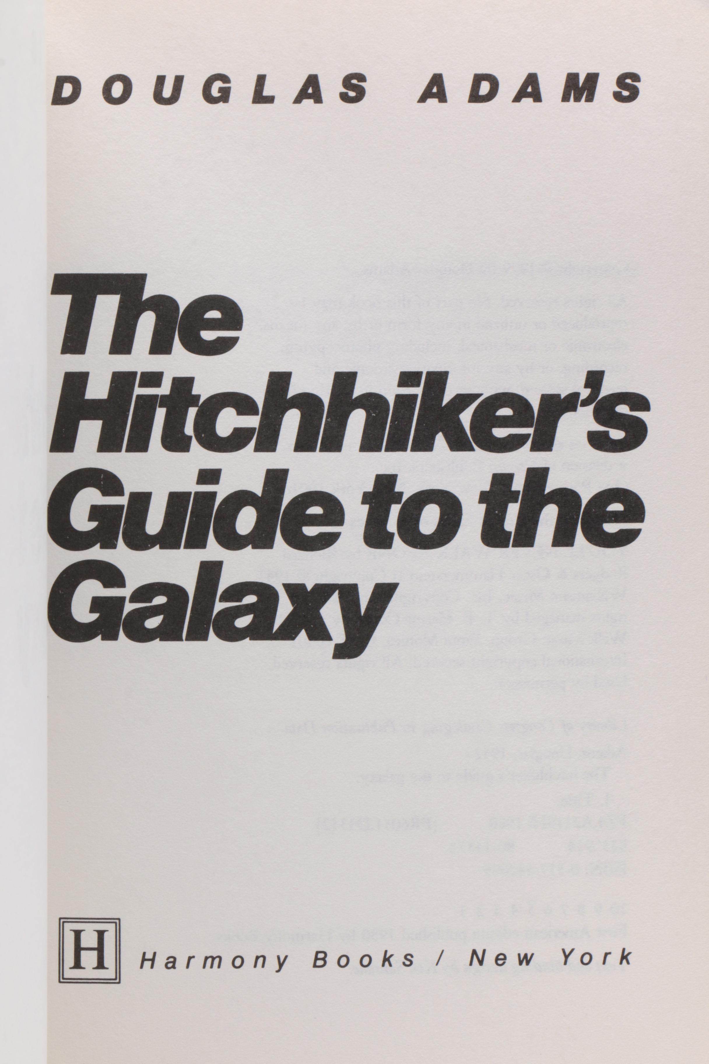 First Edition "The Hitchhiker's Guide to the Galaxy" Trilogy by Douglas Adams