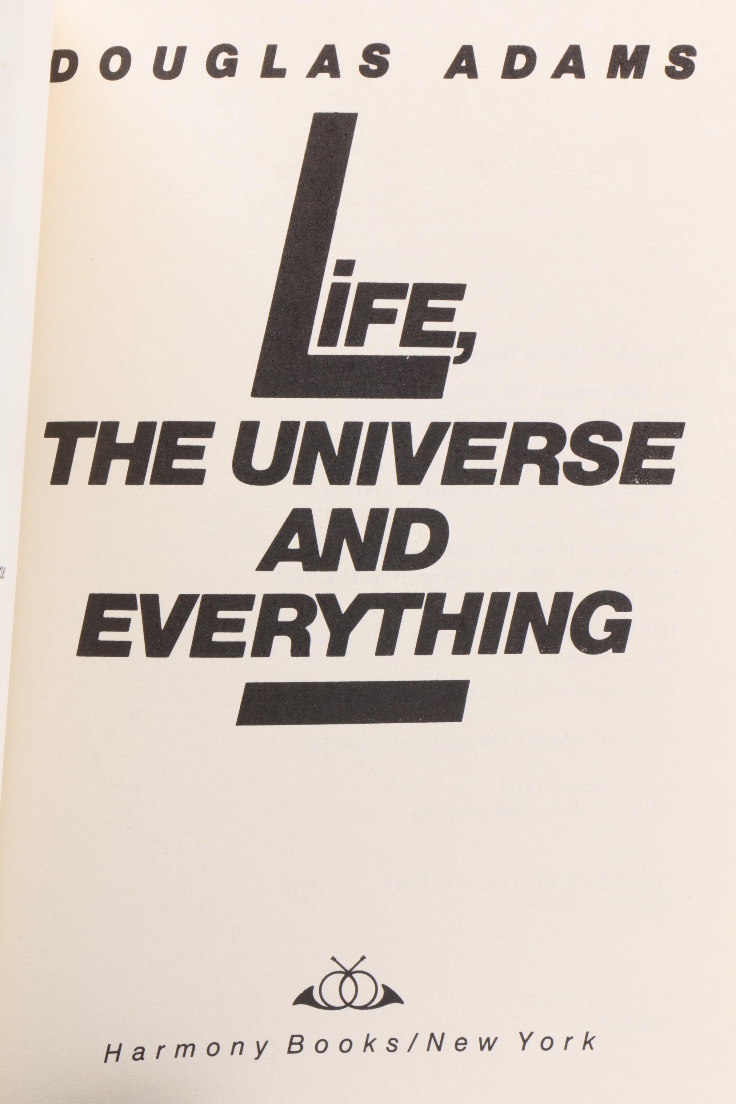 First Edition "The Hitchhiker's Guide to the Galaxy" Trilogy by Douglas Adams