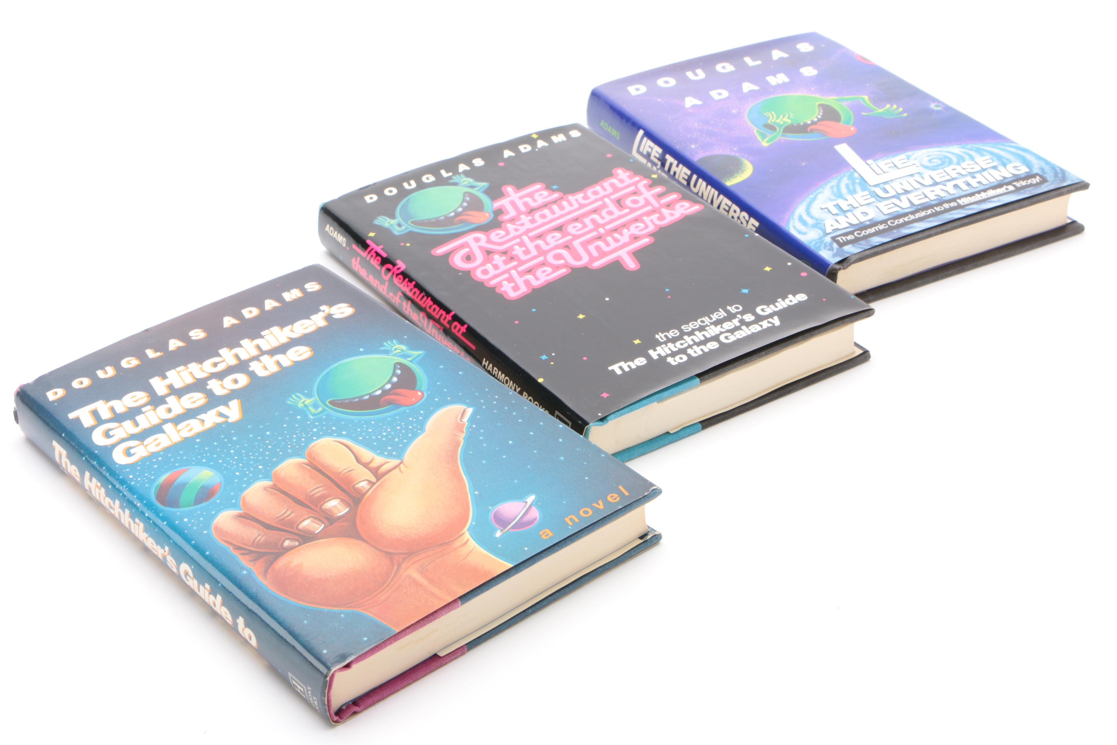 First Edition "The Hitchhiker's Guide to the Galaxy" Trilogy by Douglas Adams