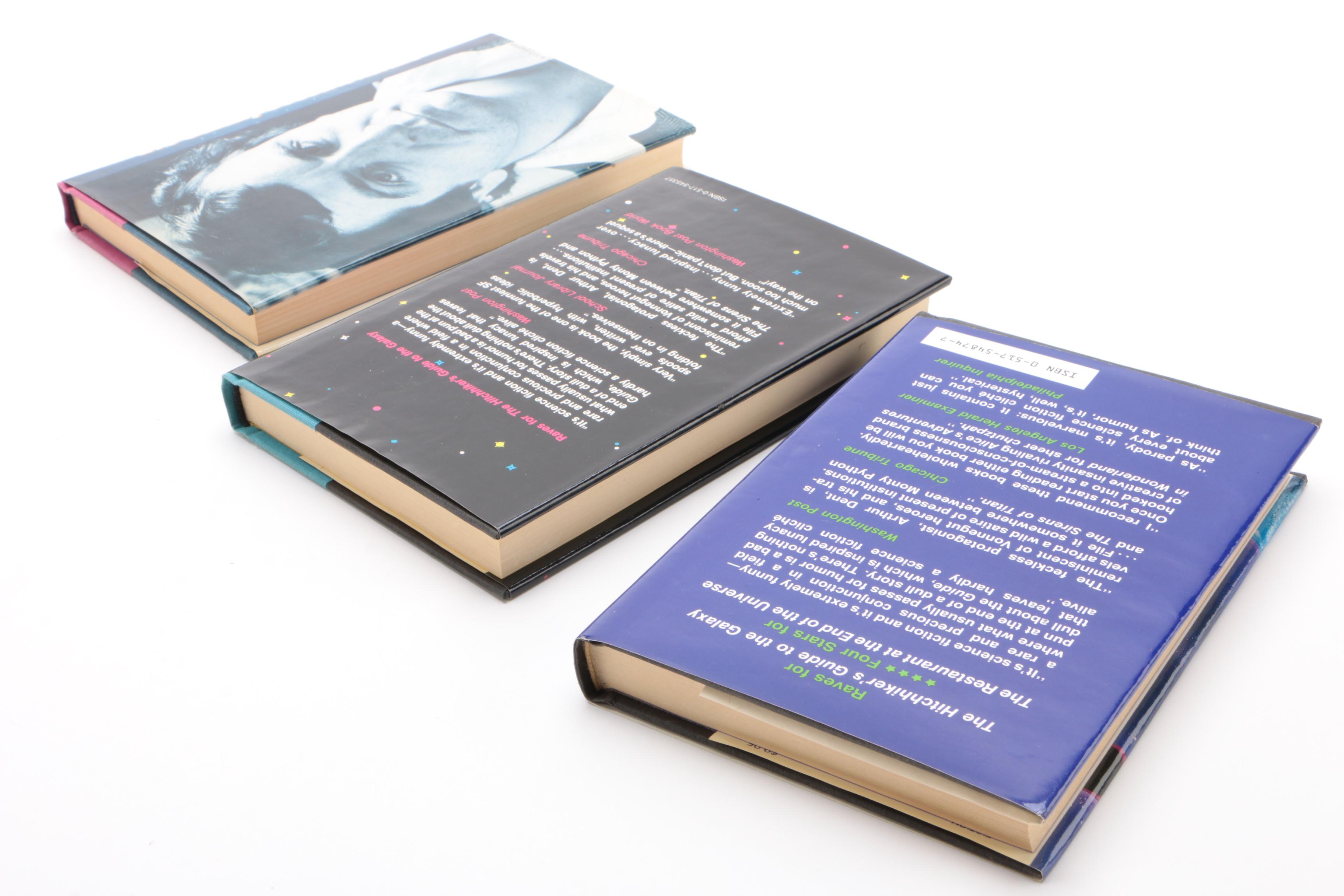 First Edition "The Hitchhiker's Guide to the Galaxy" Trilogy by Douglas Adams