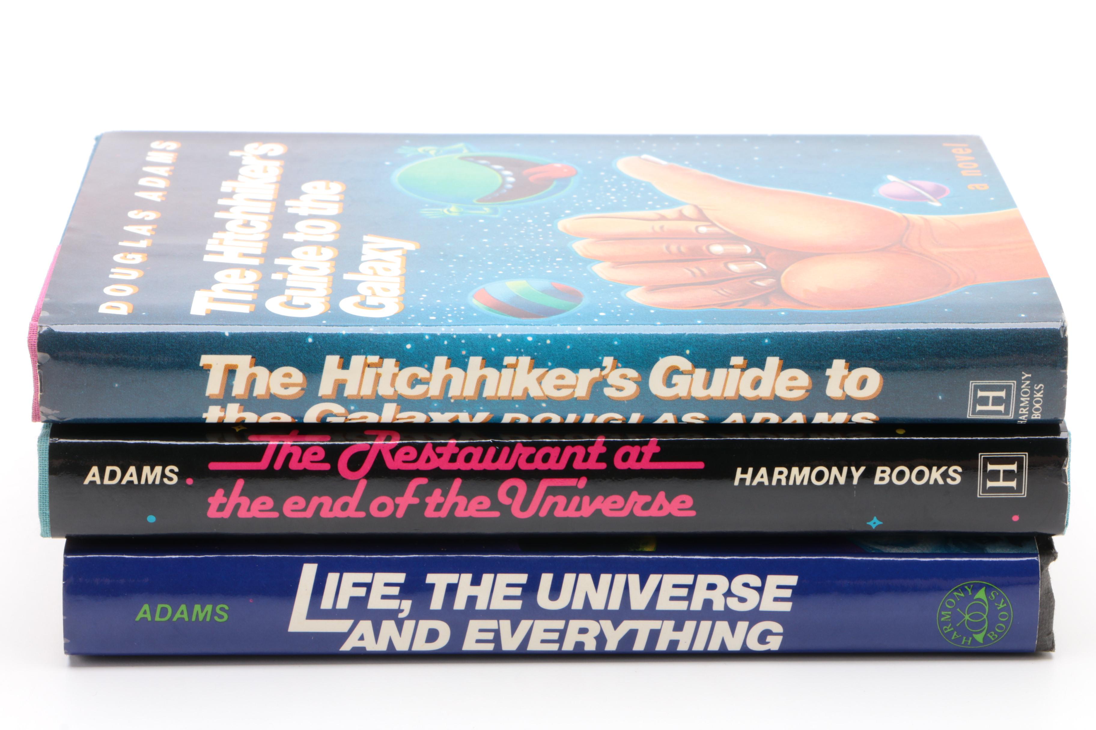 First Edition "The Hitchhiker's Guide to the Galaxy" Trilogy by Douglas Adams