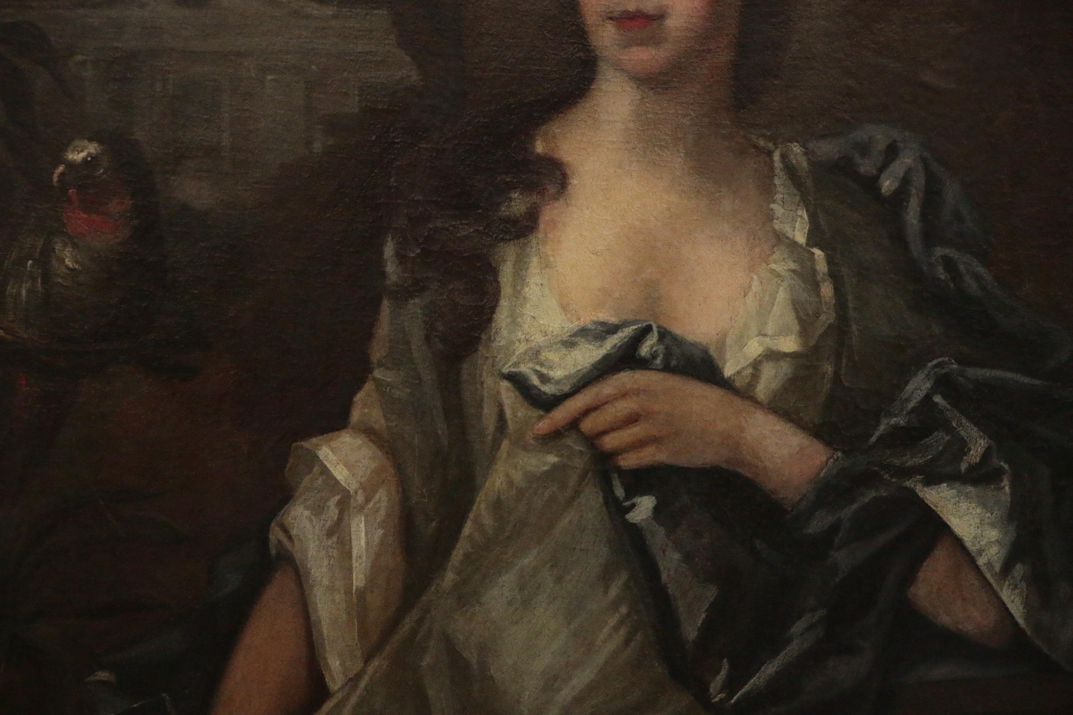 English School Aristocracy Portrait Oil Painting, Late 17th/Early 18th Century