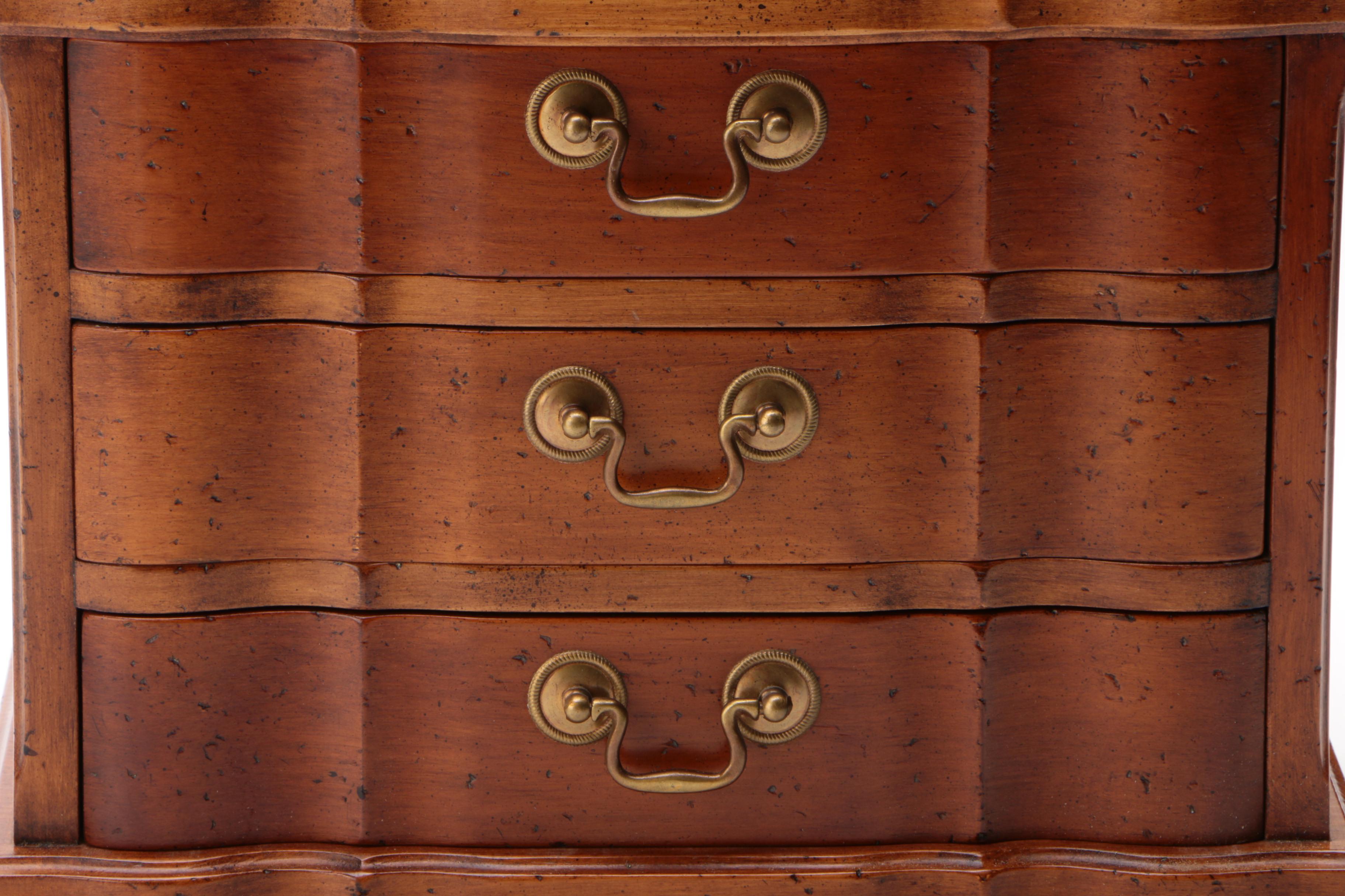 Alfred Assid Walnut Keepsake Jewelry Chest, Mid-20th Century