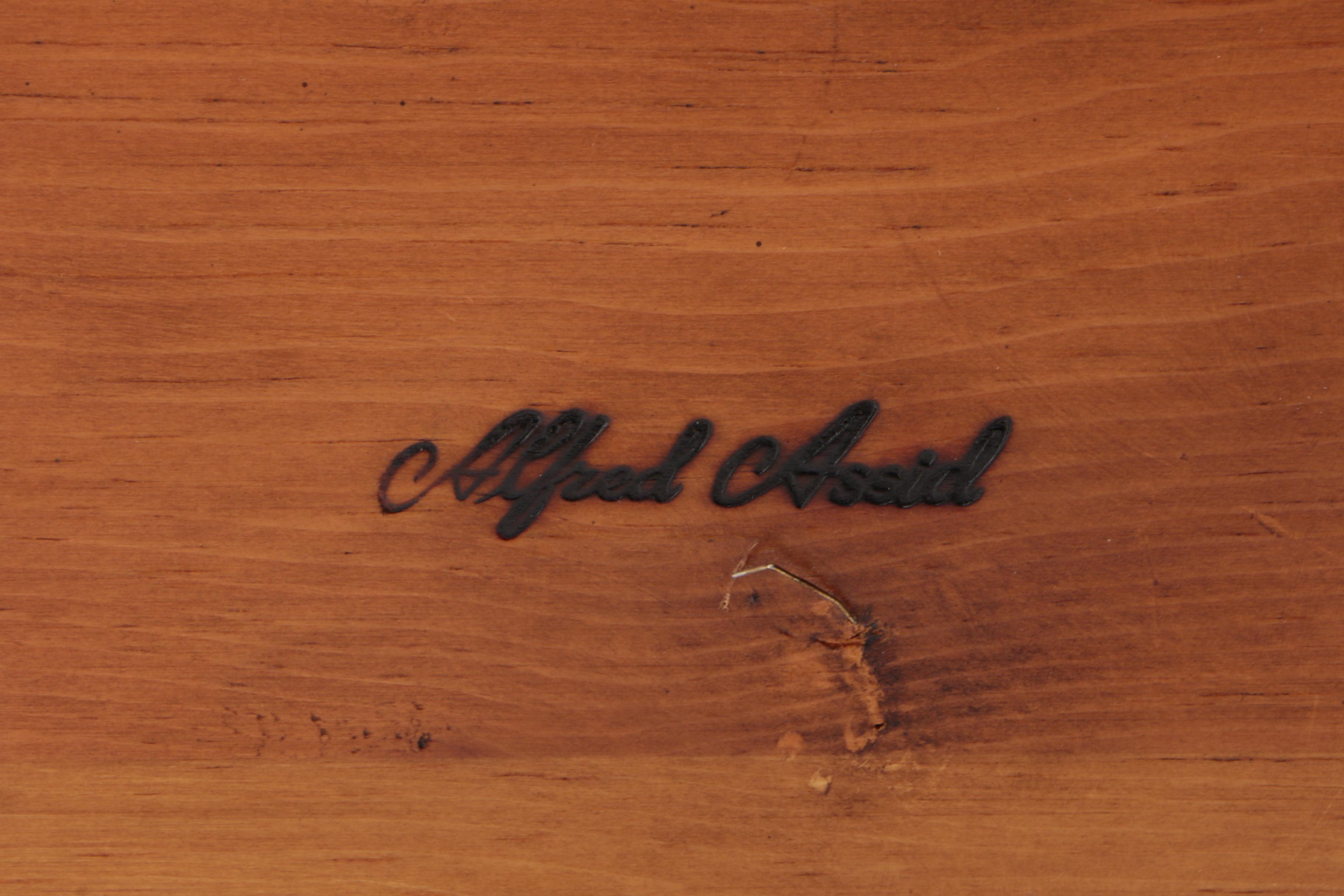 Alfred Assid Walnut Keepsake Jewelry Chest, Mid-20th Century