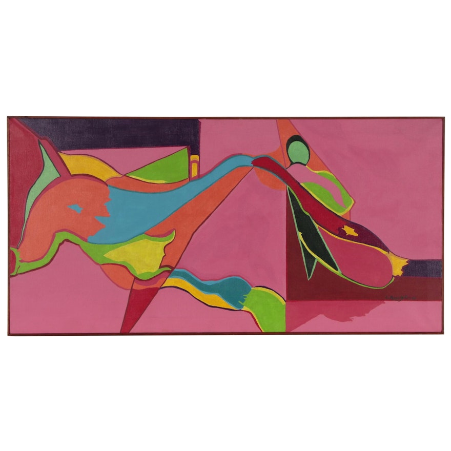 E. Reese, Jr. Abstract Oil Painting, 1994