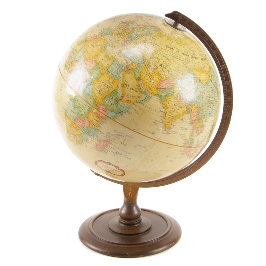 Replogle 12" World Classic Series Desk Globe, Mid-20th Century