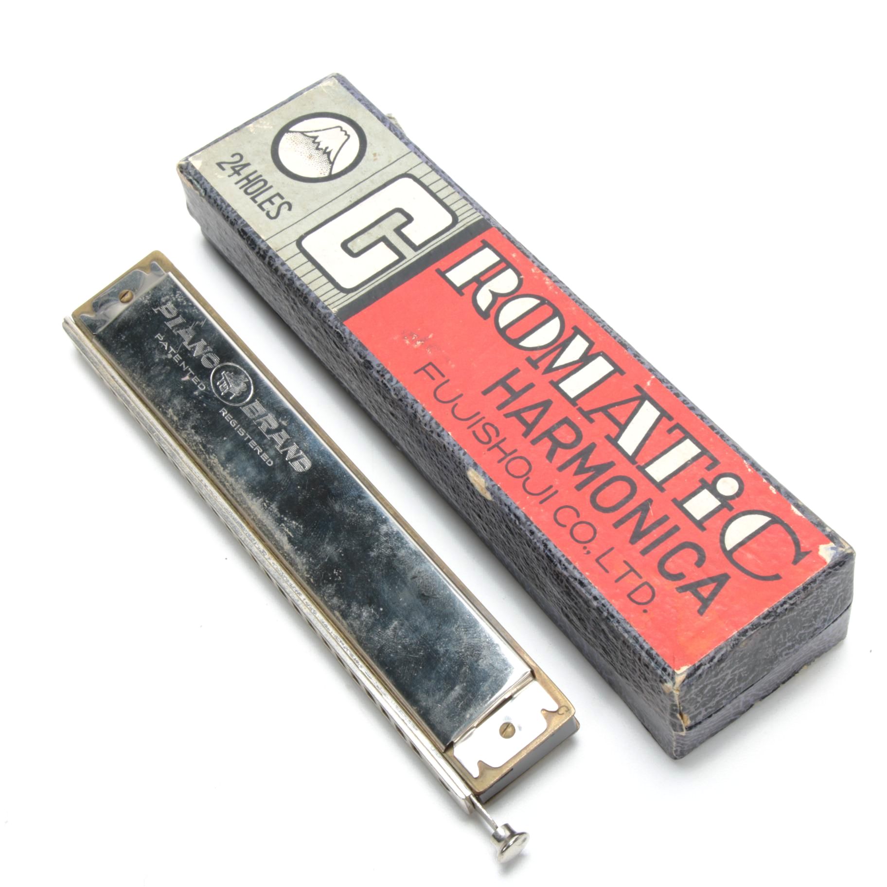 Piano Brand Chromatic Harmonica, Vintage