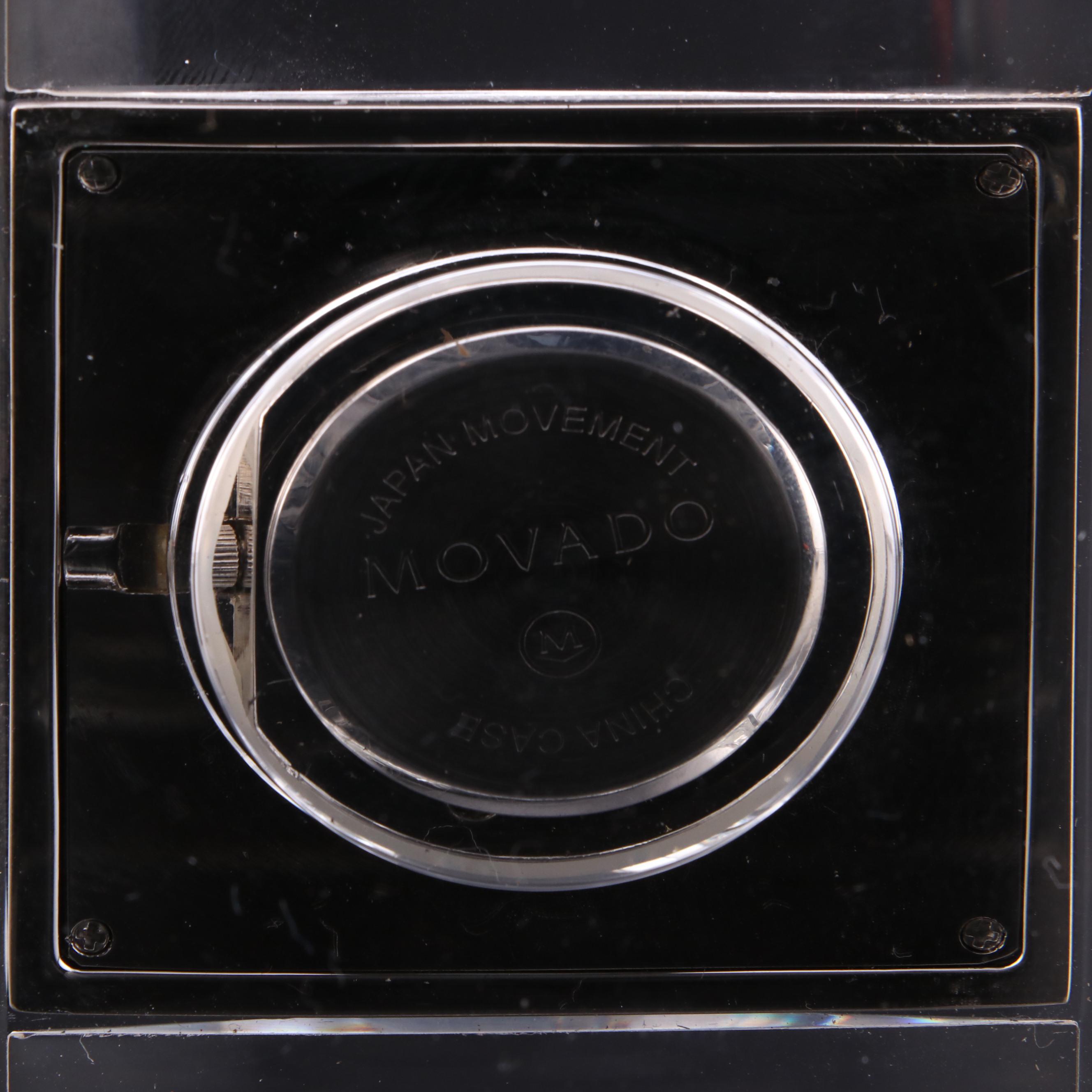 Movado Crystal Quartz Desk Clock with Museum Dial