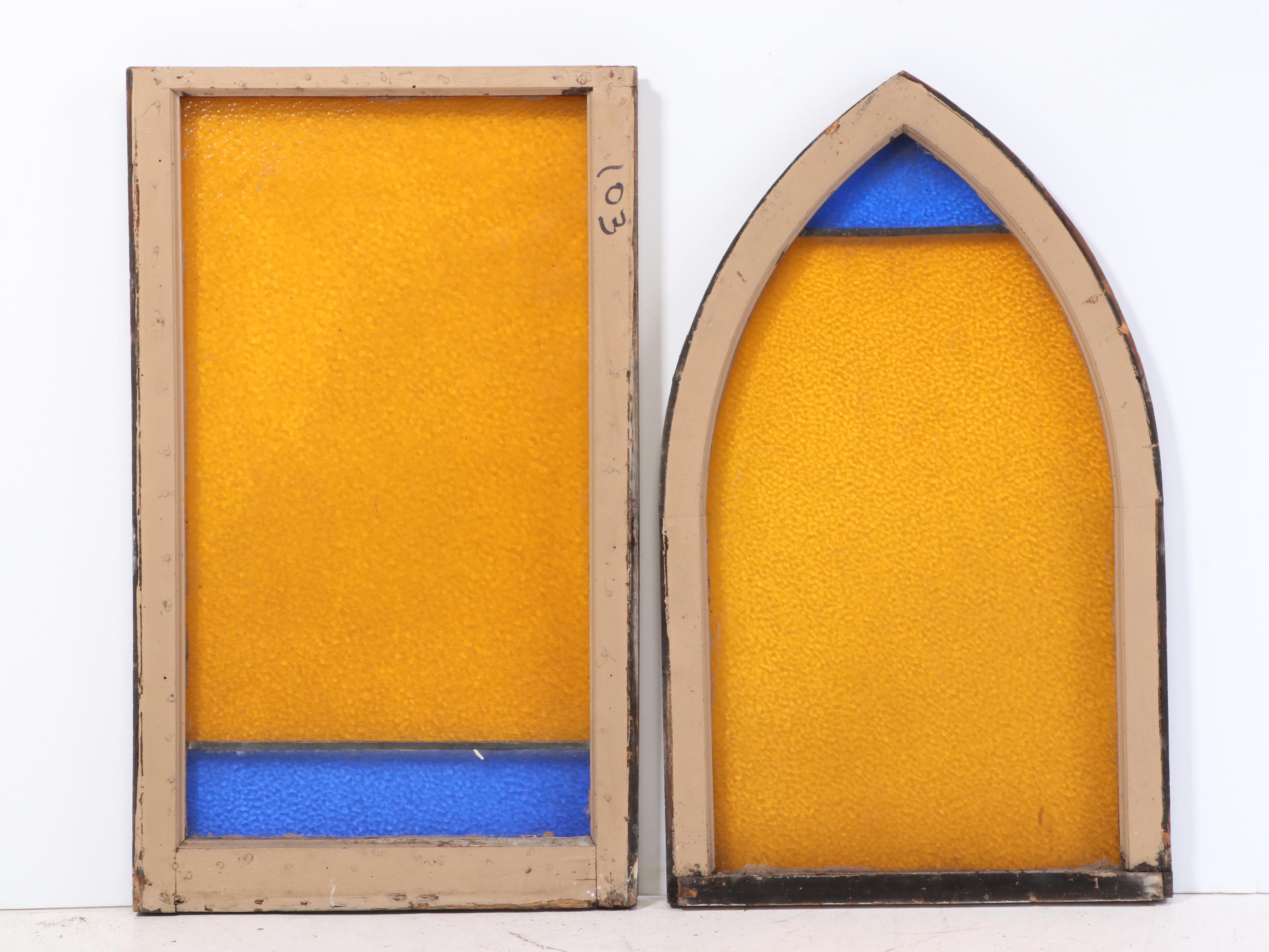 Gothic Style Window Panes, Early 20th Century