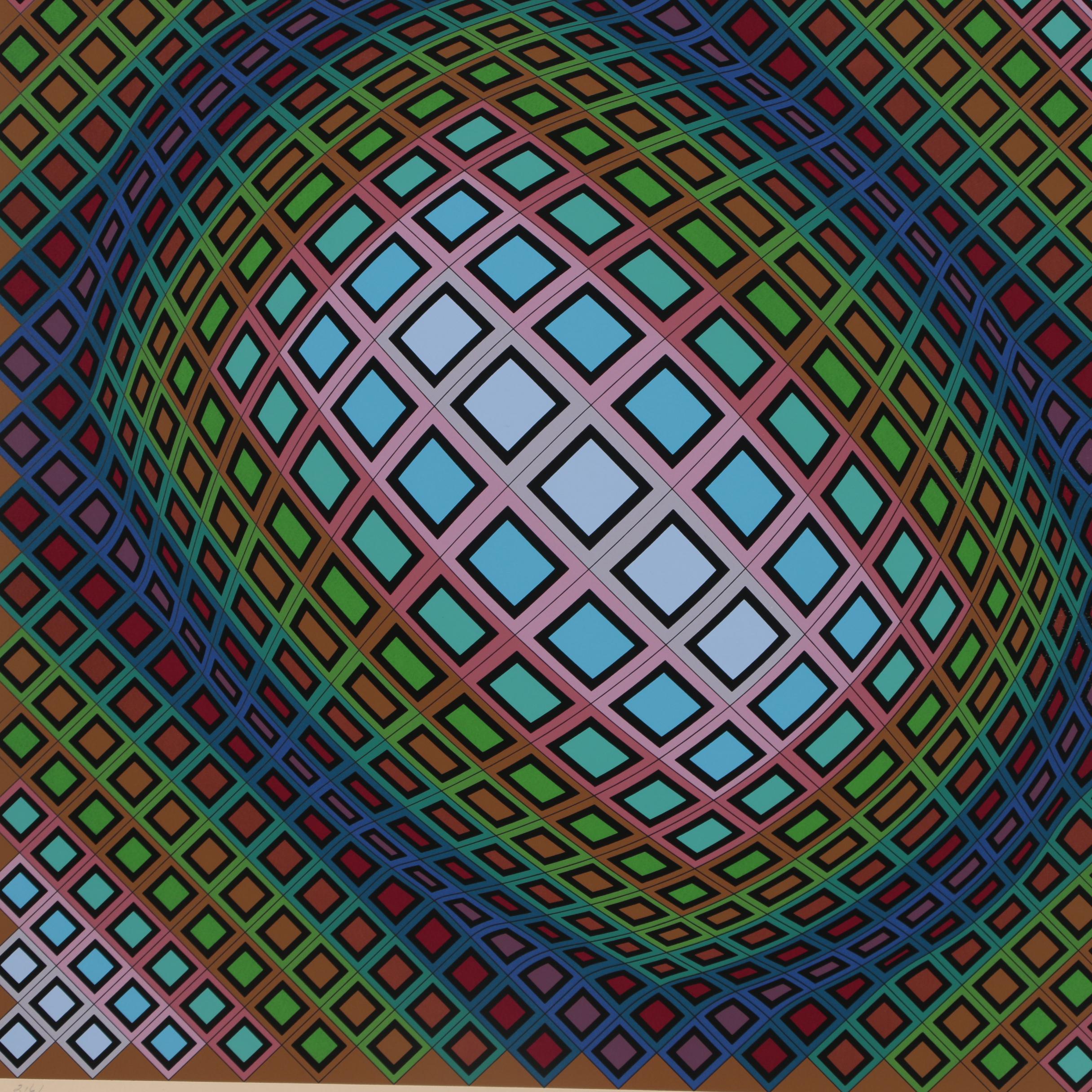 Victor Vasarely Serigraph "Verde"