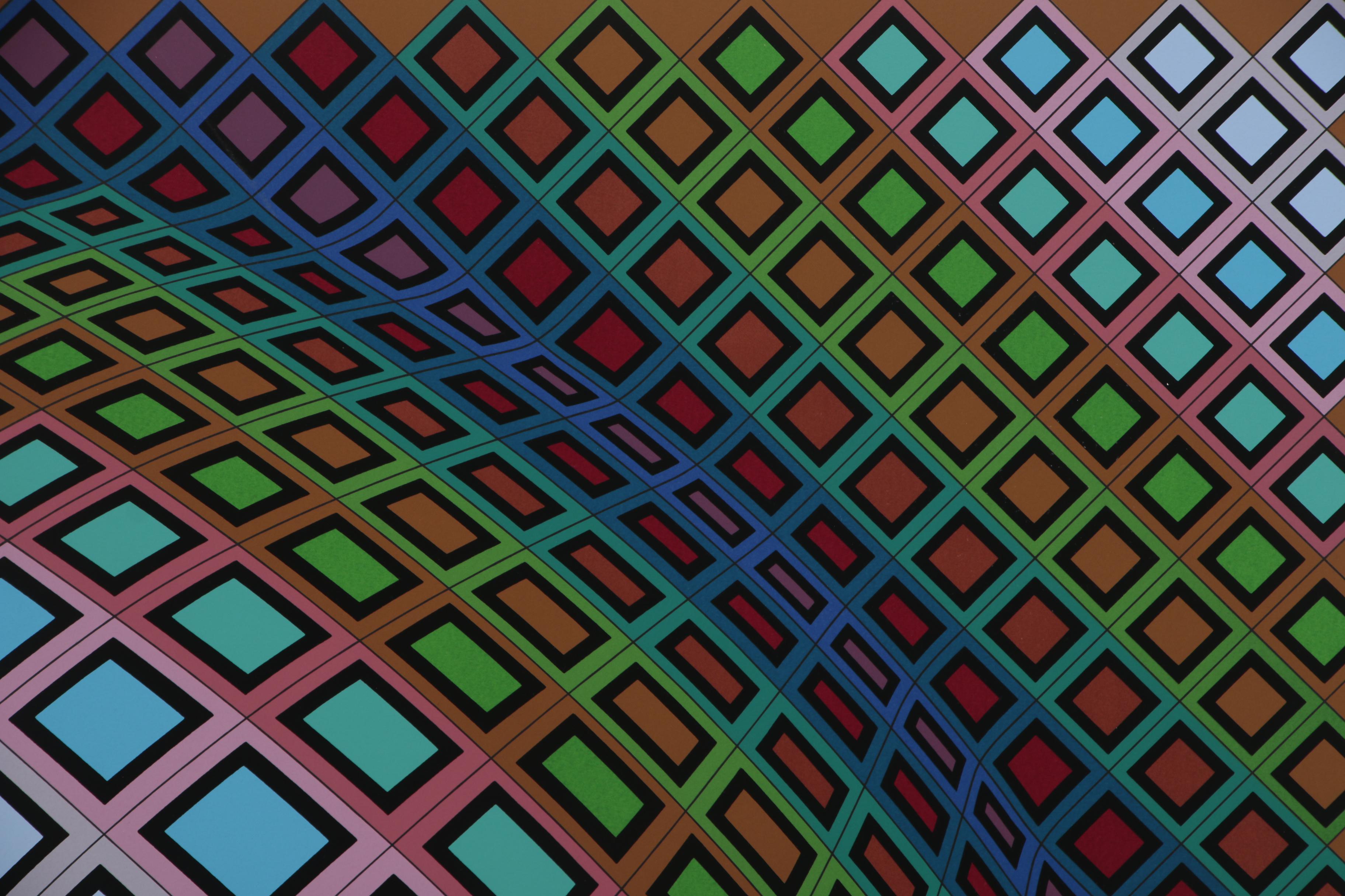 Victor Vasarely Serigraph "Verde"