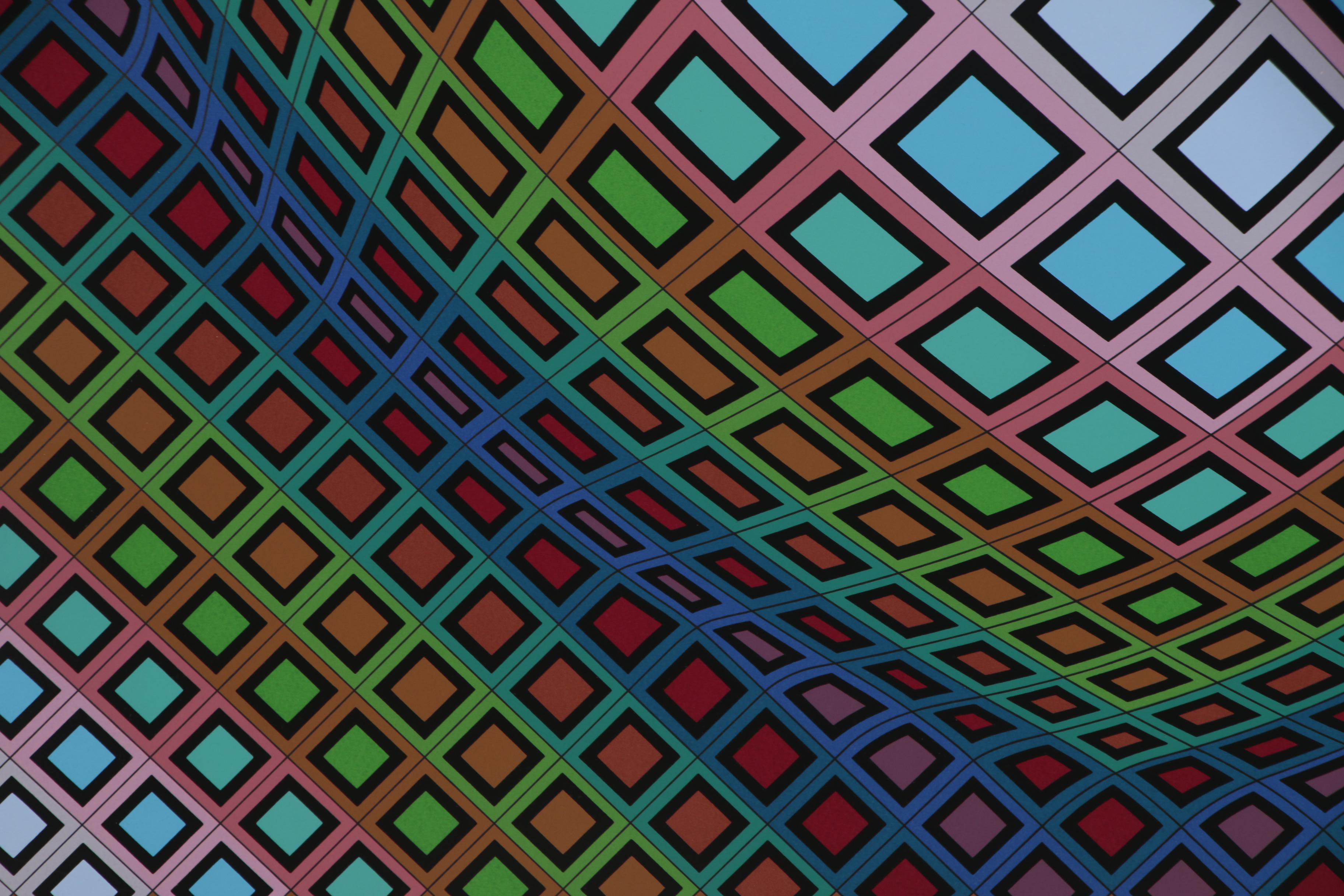 Victor Vasarely Serigraph "Verde"