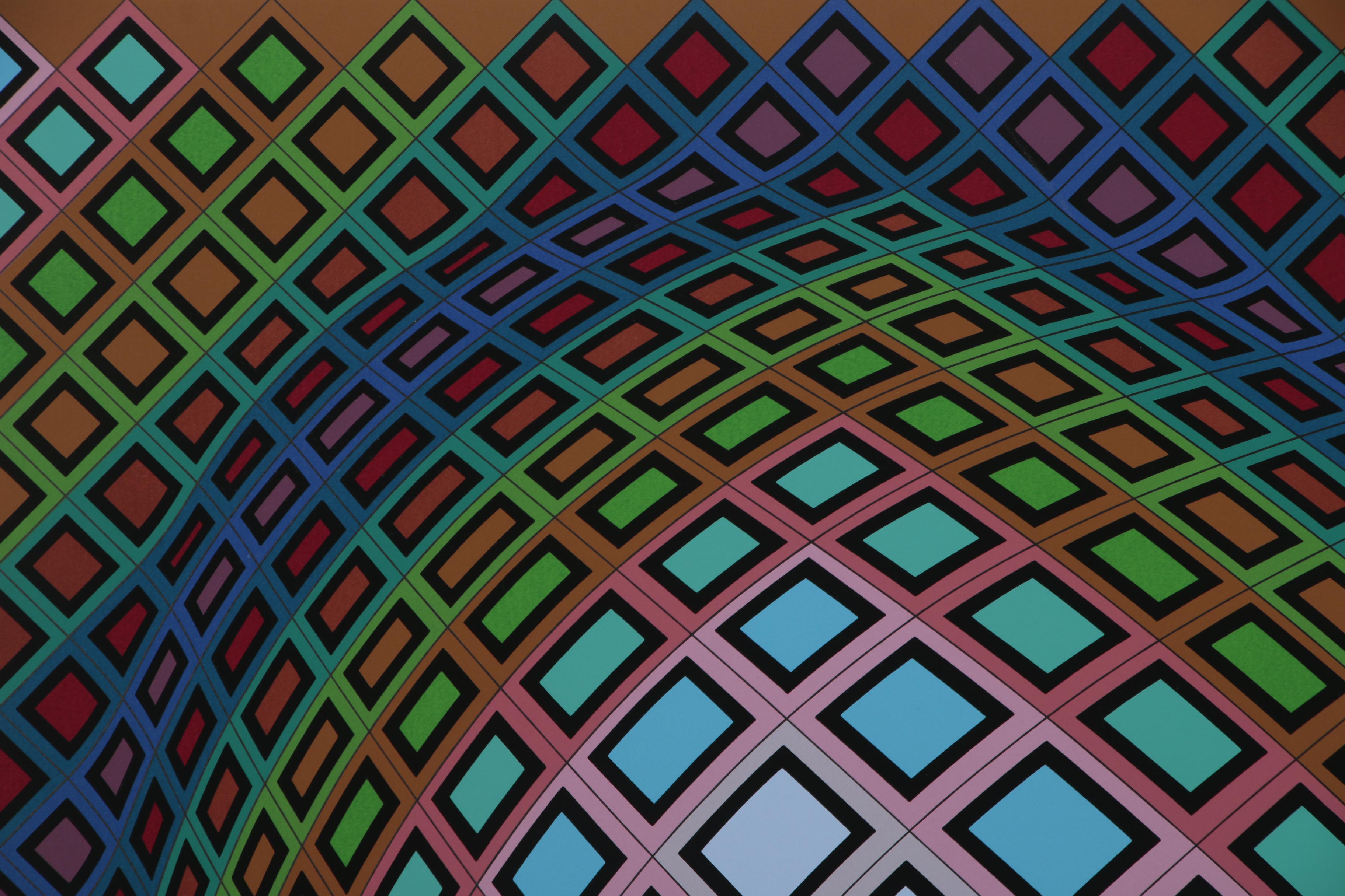 Victor Vasarely Serigraph "Verde"