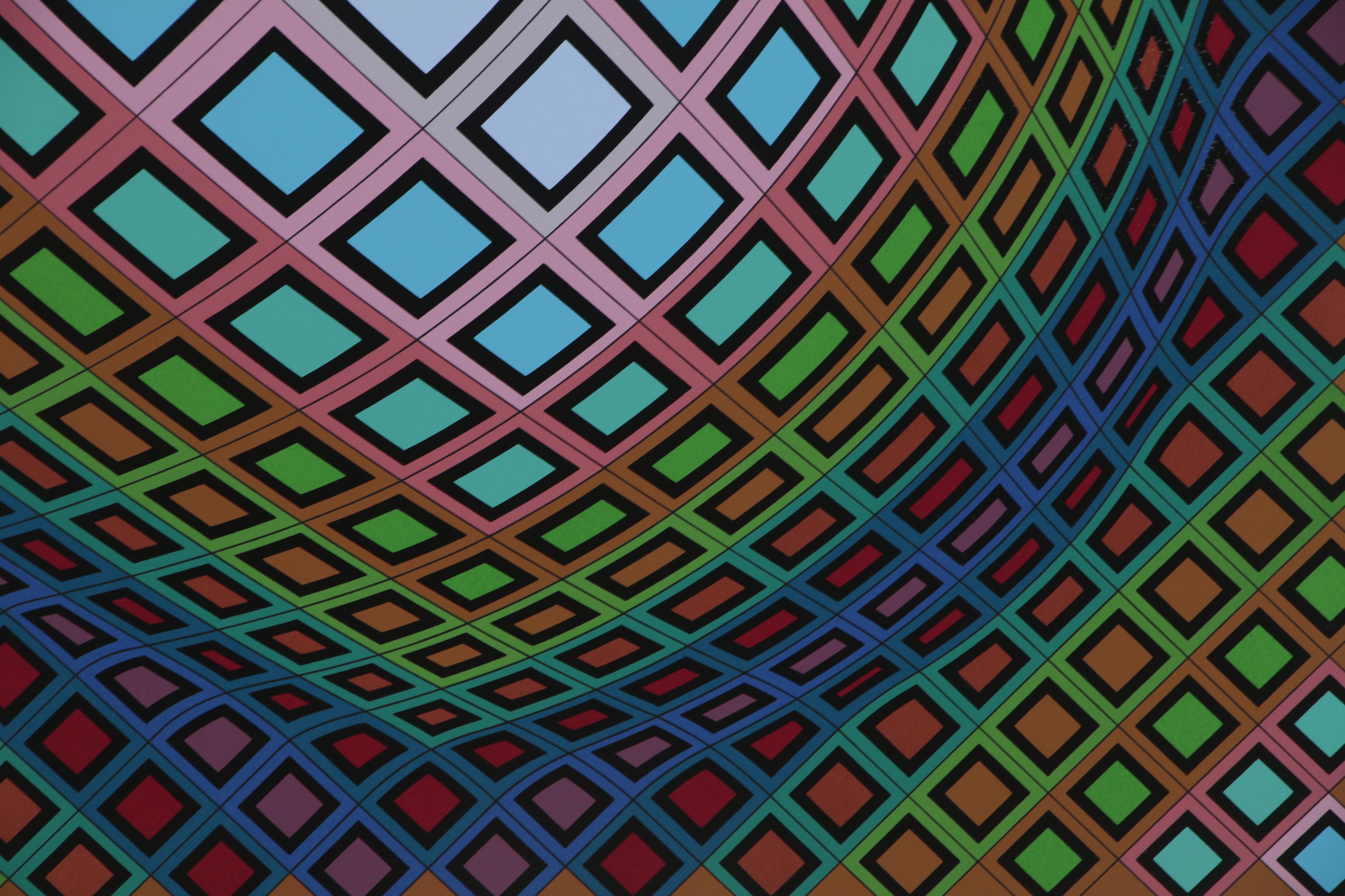 Victor Vasarely Serigraph "Verde"