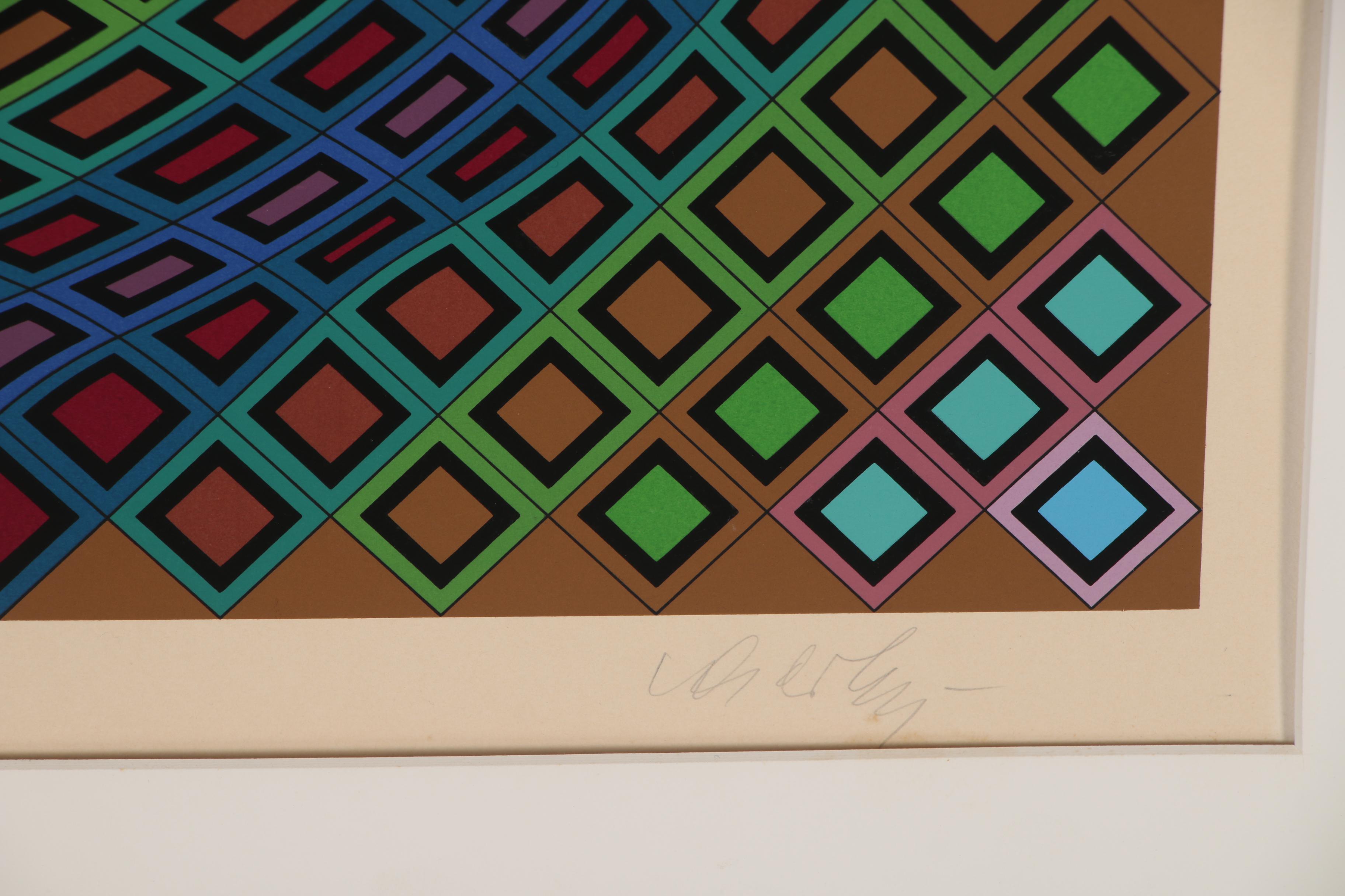 Victor Vasarely Serigraph "Verde"