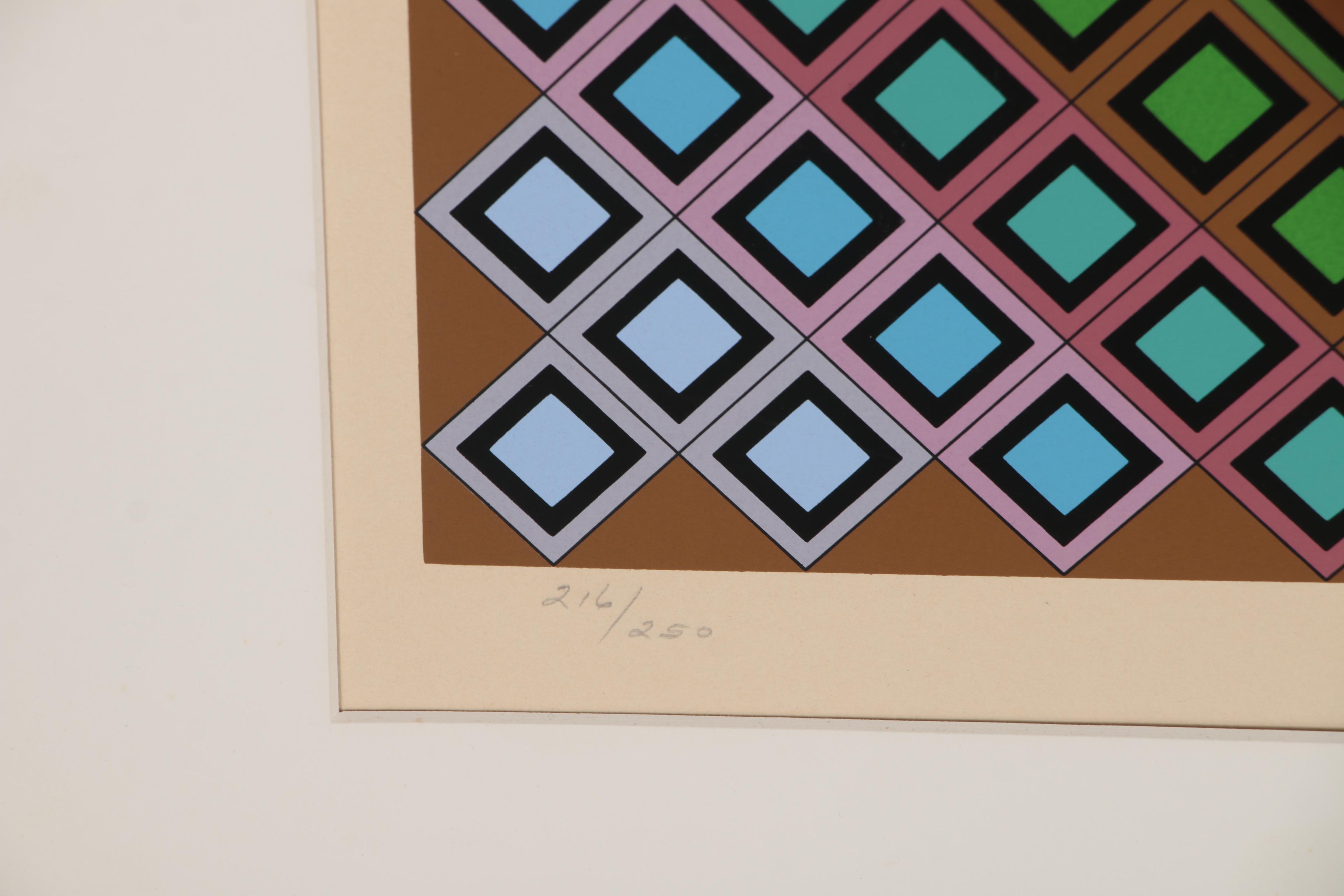Victor Vasarely Serigraph "Verde"