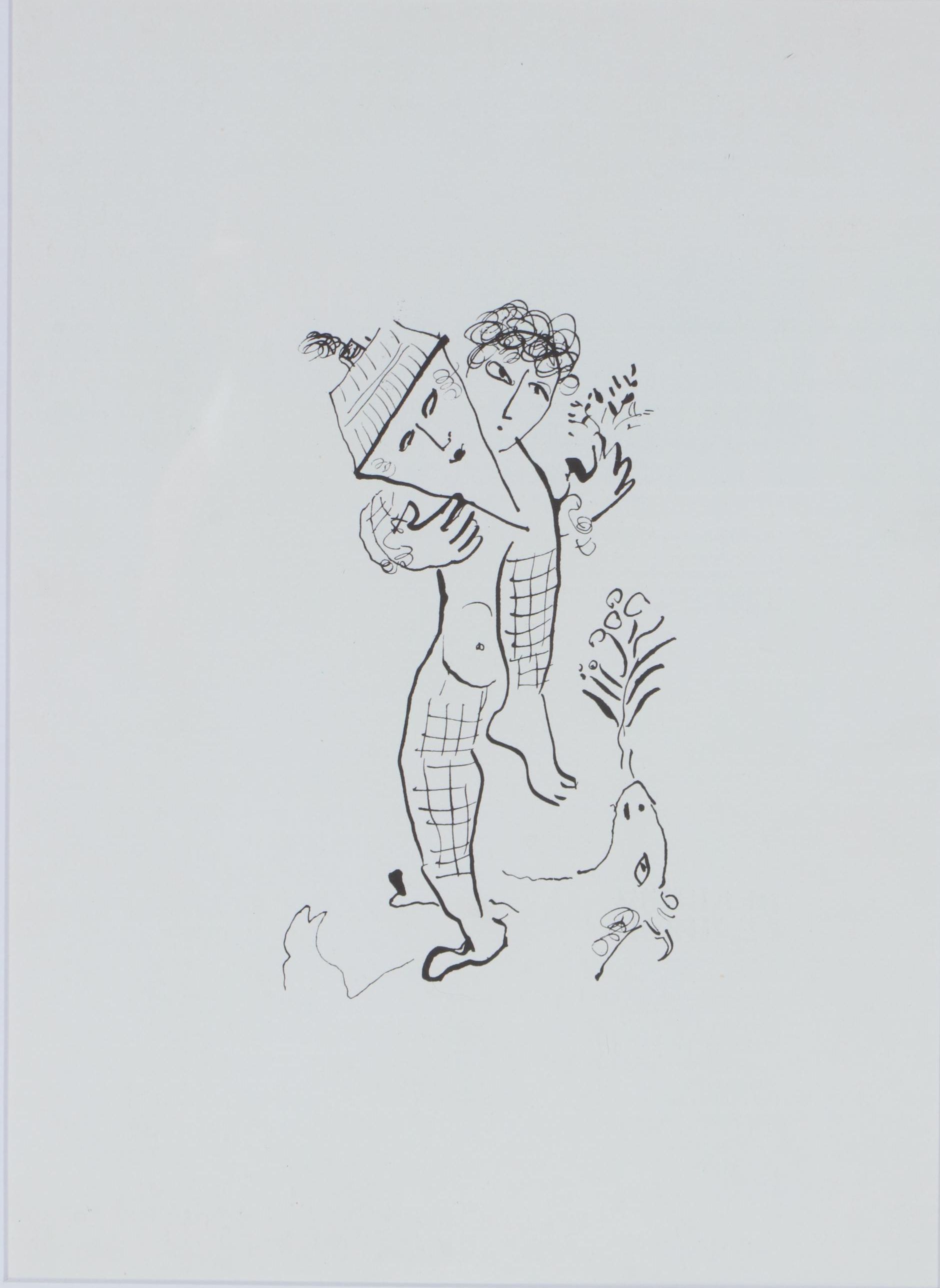 Marc Chagall Lithograph "The Acrobat" for "Derrière le Miroir", 1979